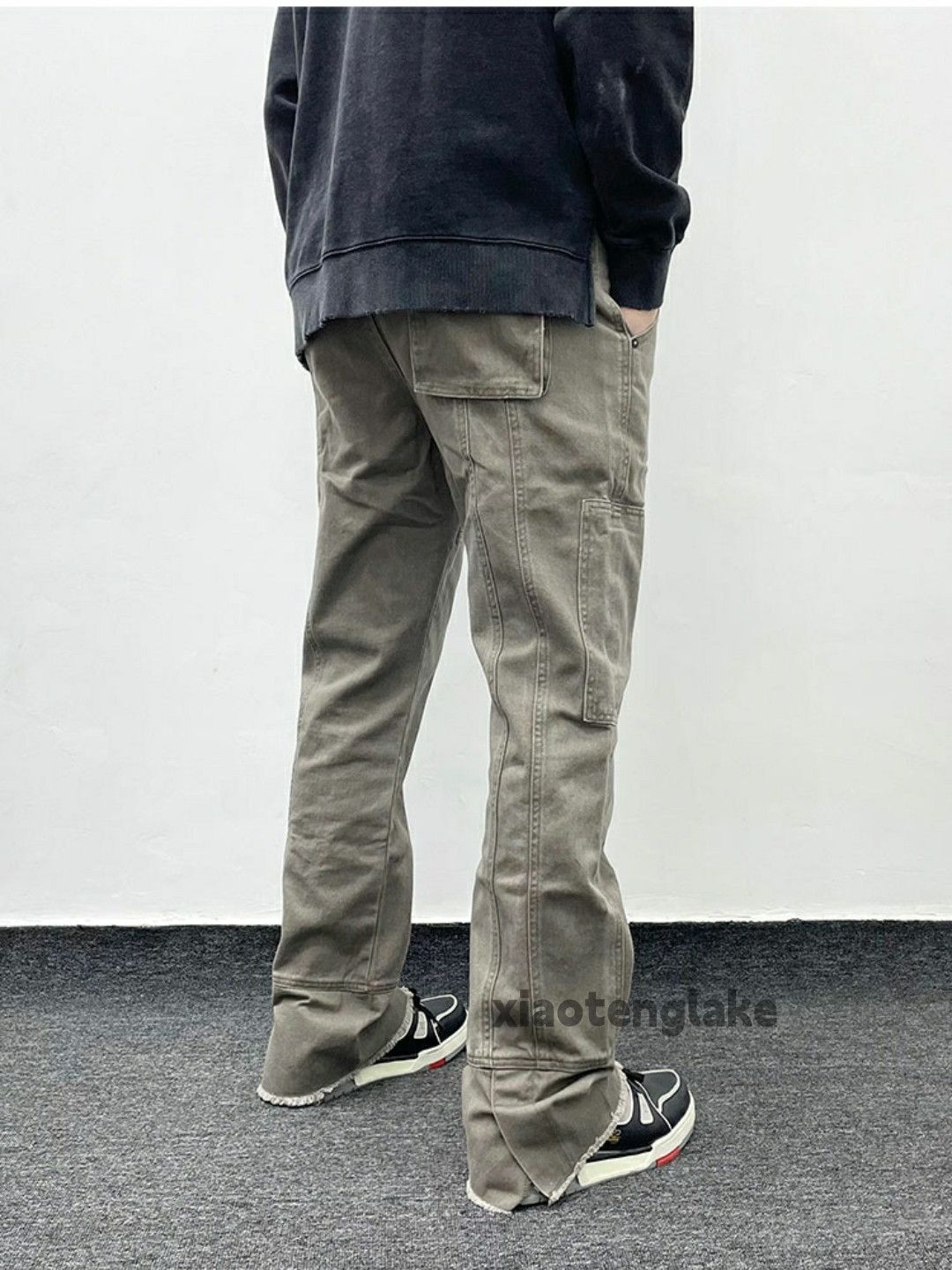 Designer × Japanese Brand × Vintage washed faded patchwork punk flared yuppie pants Size US 30 / EU 46 - 3 Thumbnail