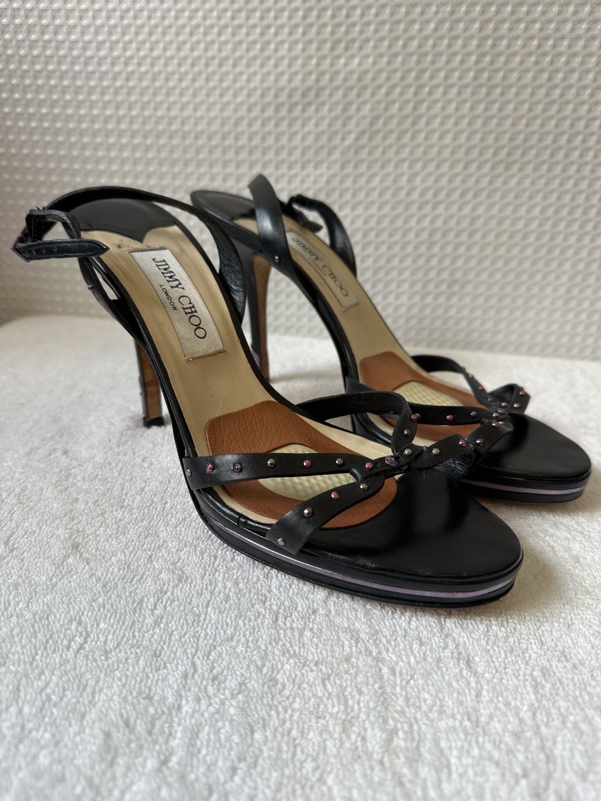 Jimmy Choo Jimmy Choo Studded Leather Sandals Size US 9.5 / IT 39.5 - 2 Thumbnail