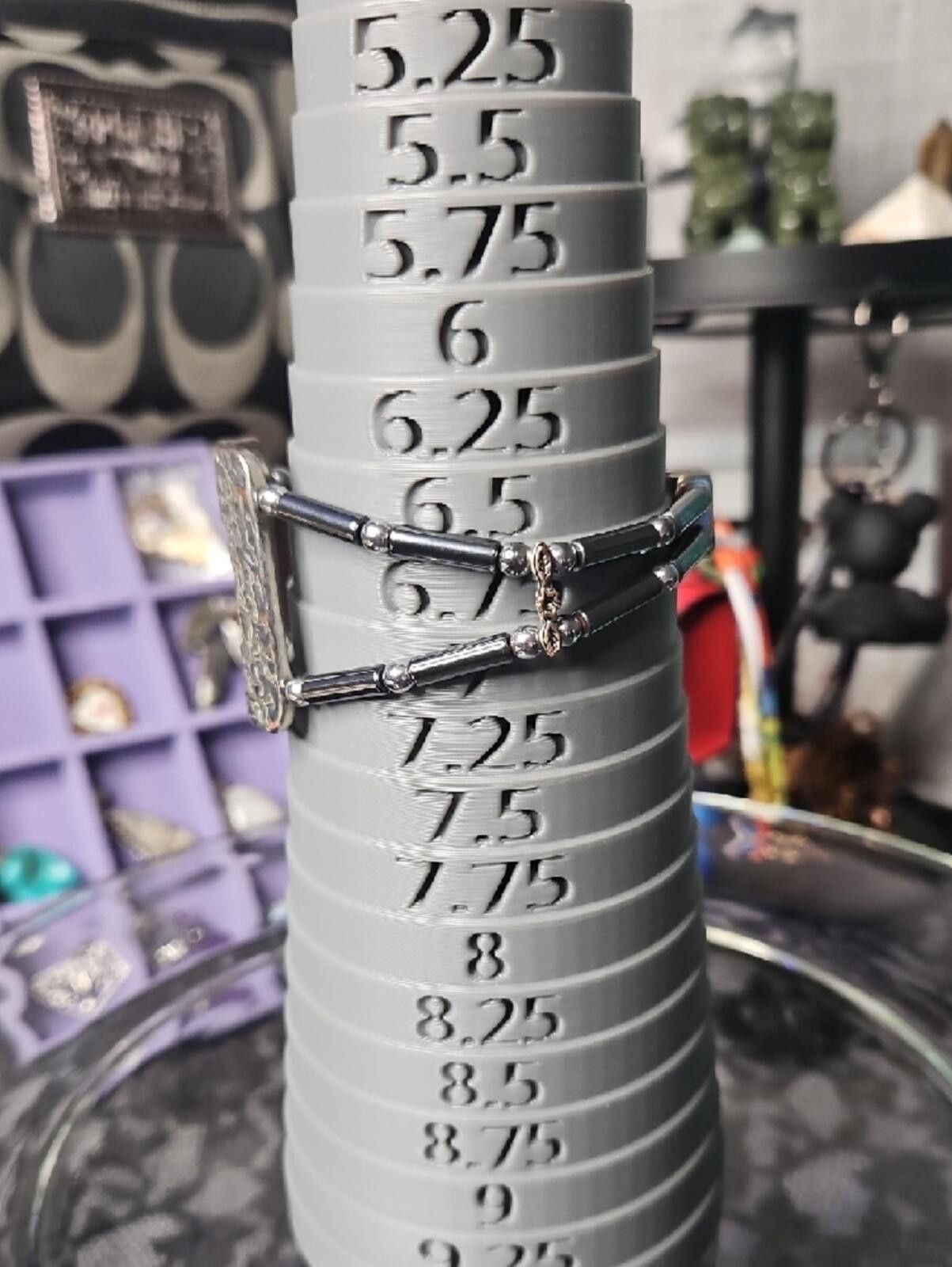 Other Handcrafted Hammered Silver-Tone magnetic Statement Bracelet Size ONE SIZE - 2 Thumbnail