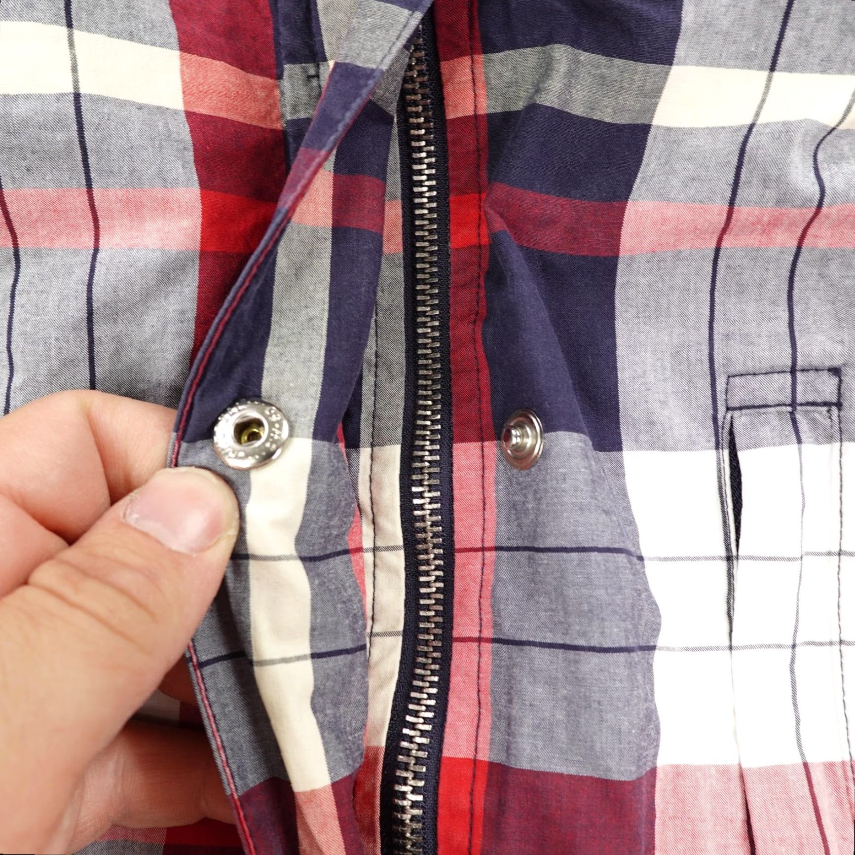 Ralph Lauren Lauren Ralph Lauren Women's Jacket Large Red Plaid Hooded Zip Snap Coat Casual Outdoor Size L / US 10 / IT 46 - 5 Thumbnail