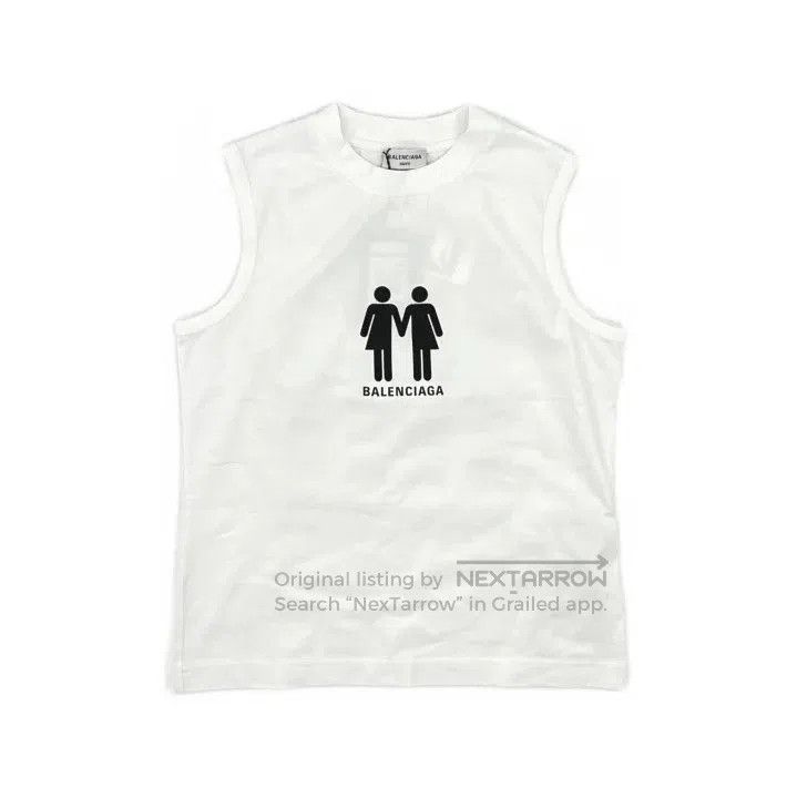 Balenciaga Balenciaga FW22 Graphic Logo Sleeveless Tank Top. Size US M / EU 48-50 / 2 - 2 Thumbnail