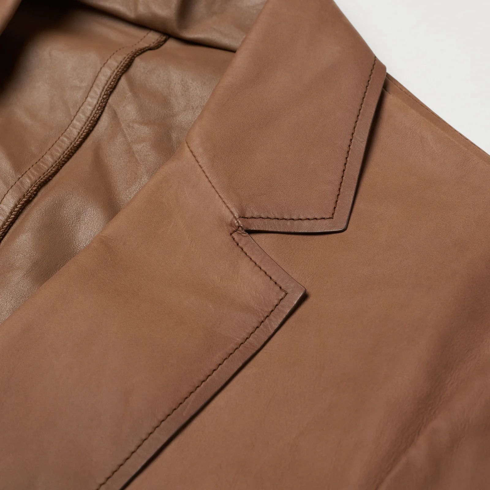 Berluti BERLUTI Paris Light Brown Calfskin Leather Unlined Jacket Size US M / EU 48-50 / 2 - 5 Thumbnail