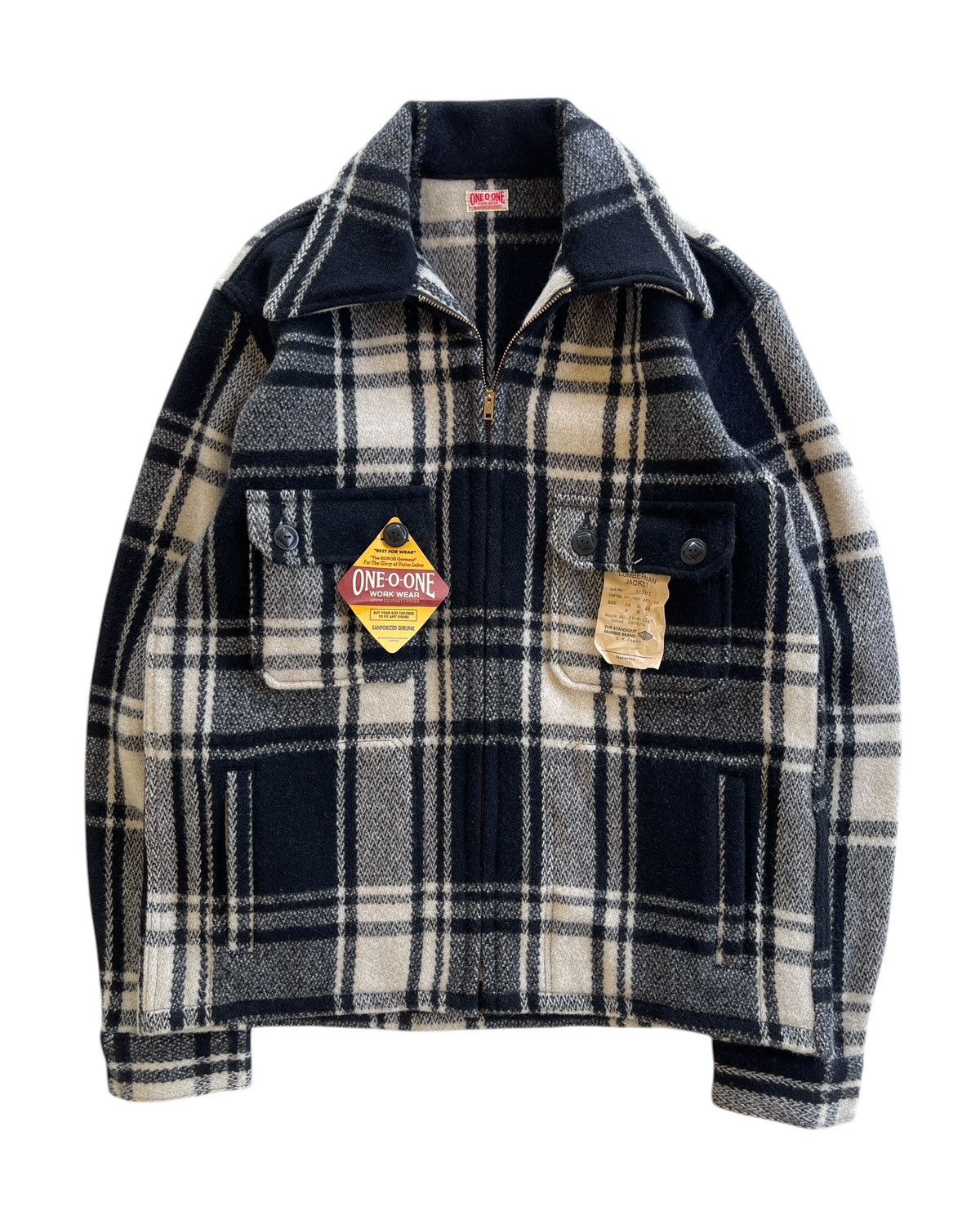 Vintage Vintage 1O1 Workwear Sanforized Wool Plaid Lumberman Jacket Size US L / EU 52-54 / 3 - 1 Thumbnail