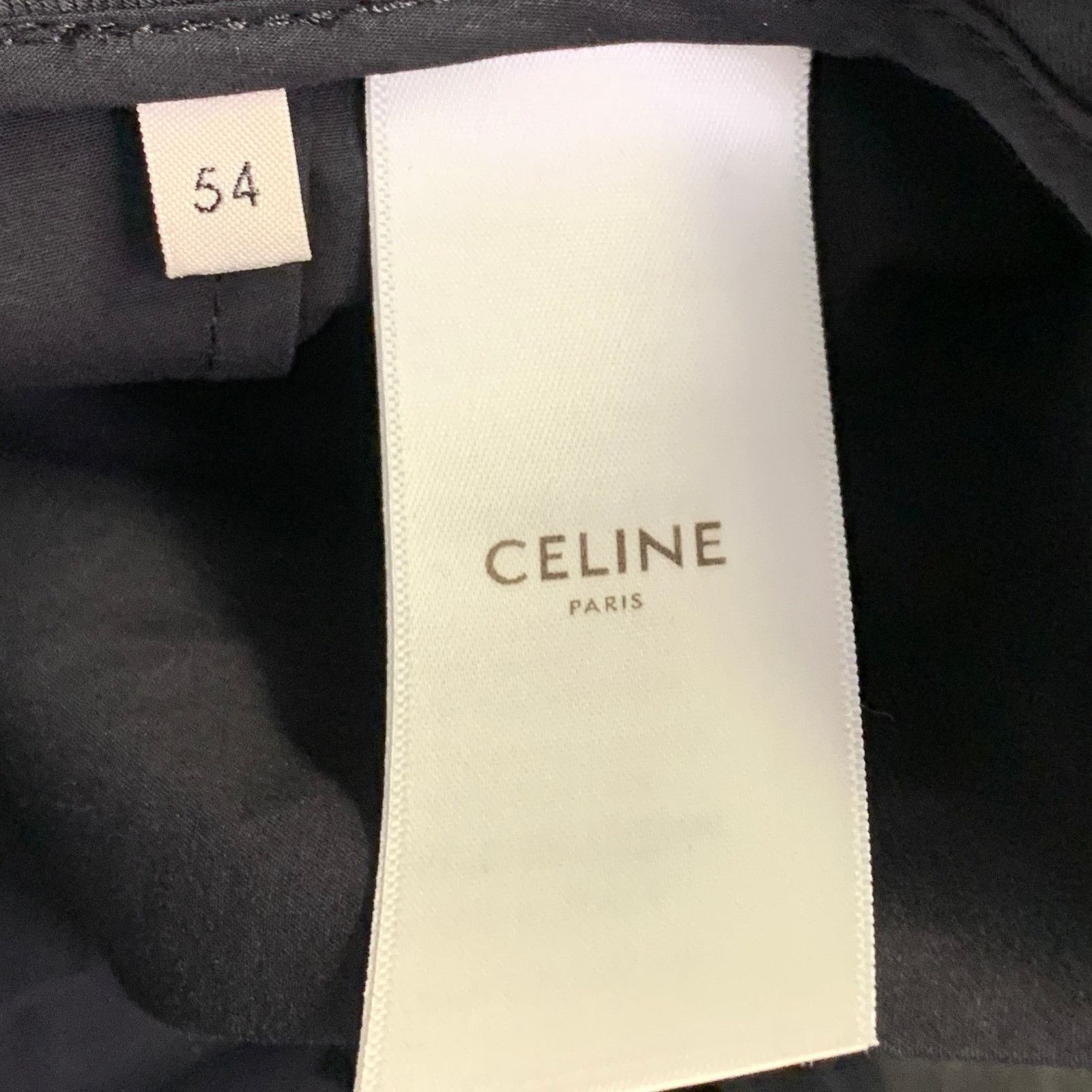 Celine Size 44 Regular Grey Charcoal Stripe Wool Polyester Suit Size 44R - 12 Thumbnail