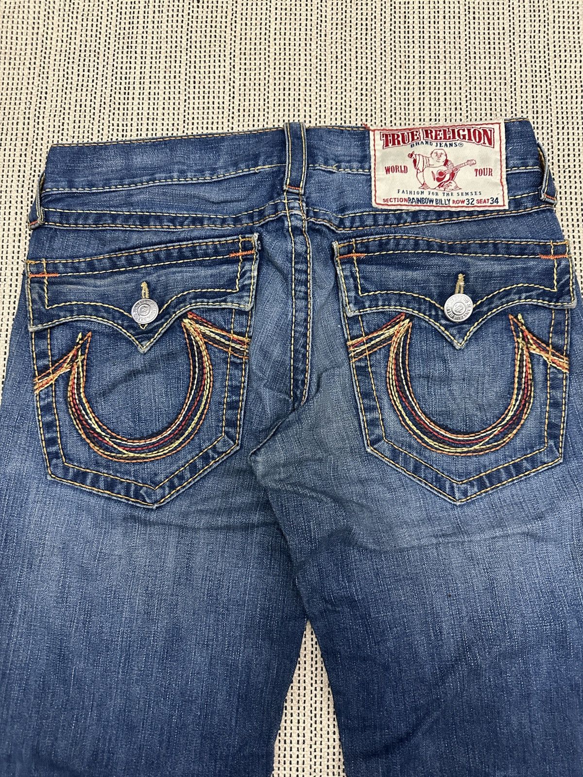 True Religion × Vintage 🔥🔥🔥Crazy Vintage True Religion Emo Grunge Goth HipHop Jeans Size US 32 / EU 48 - 3 Thumbnail