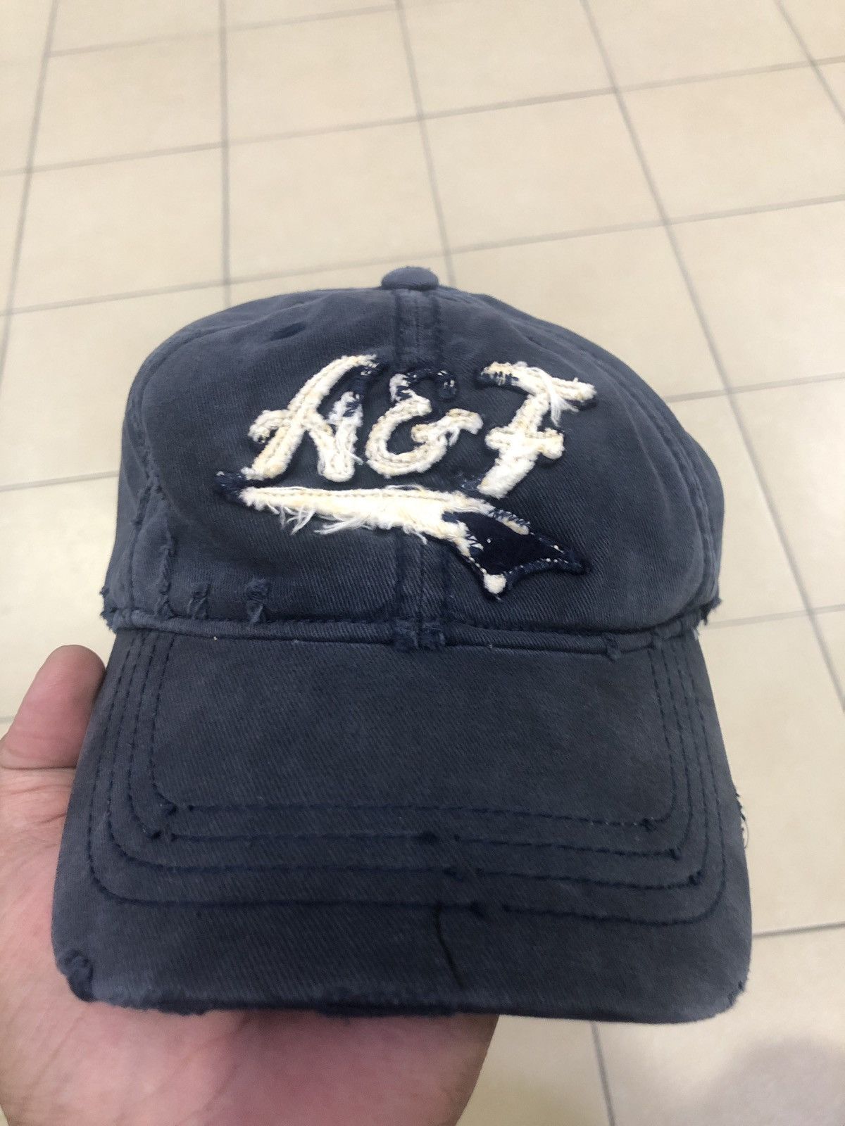 Abercrombie & Fitch Abercrombie and Fitch AF Distressed Full Cap Hat Size ONE SIZE - 6 Thumbnail