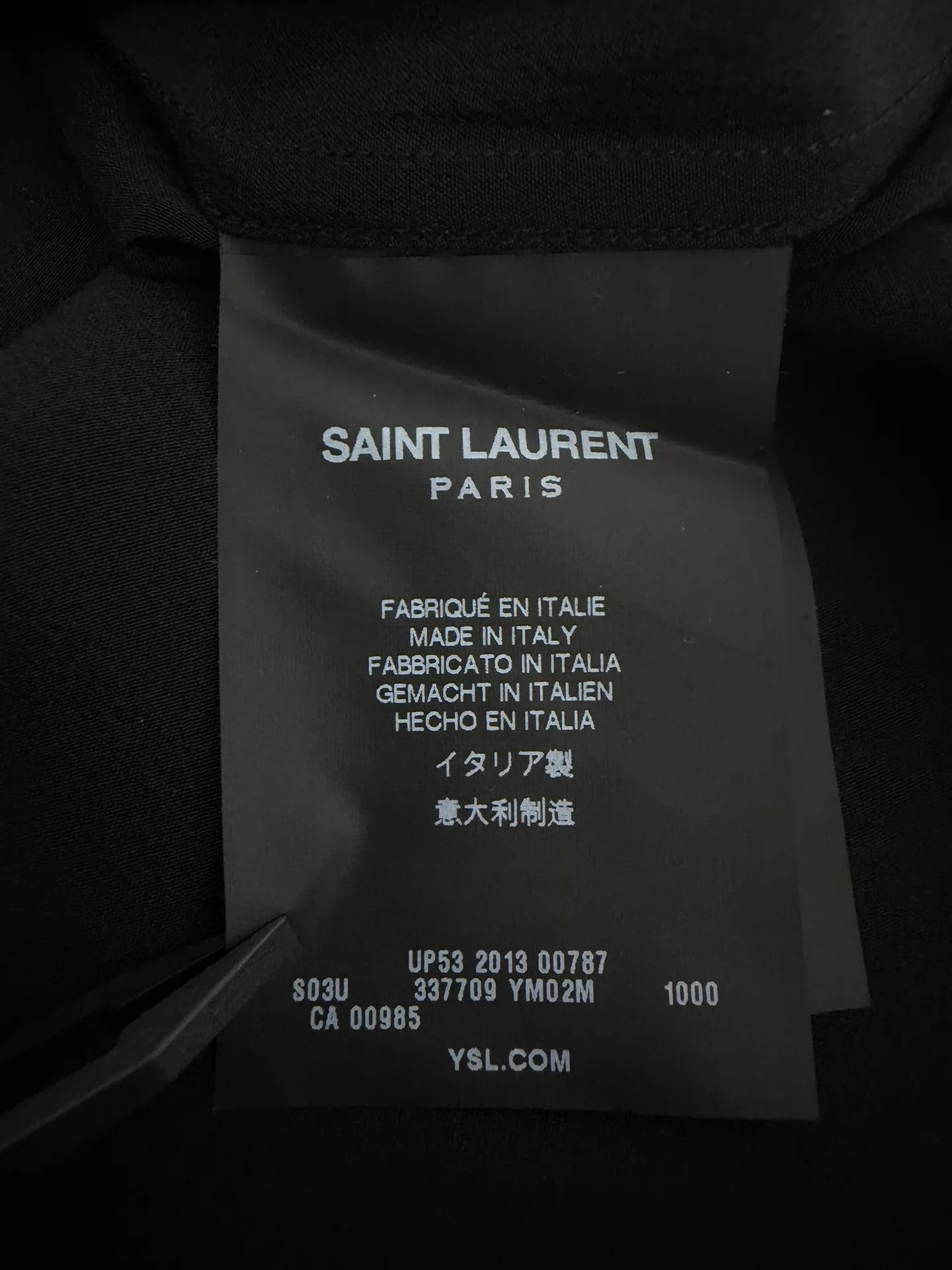 Saint Laurent Paris Saint Laurent Paris Man’s Black Shirts 38-15 S Size US S / EU 44-46 / 1 - 5 Thumbnail