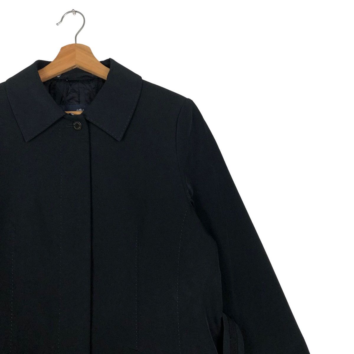 Vintage 🔥Rich Black - Fly Jacket Robed Aquascutum London Japan Made Size US M / EU 48-50 / 2 - 6 Thumbnail