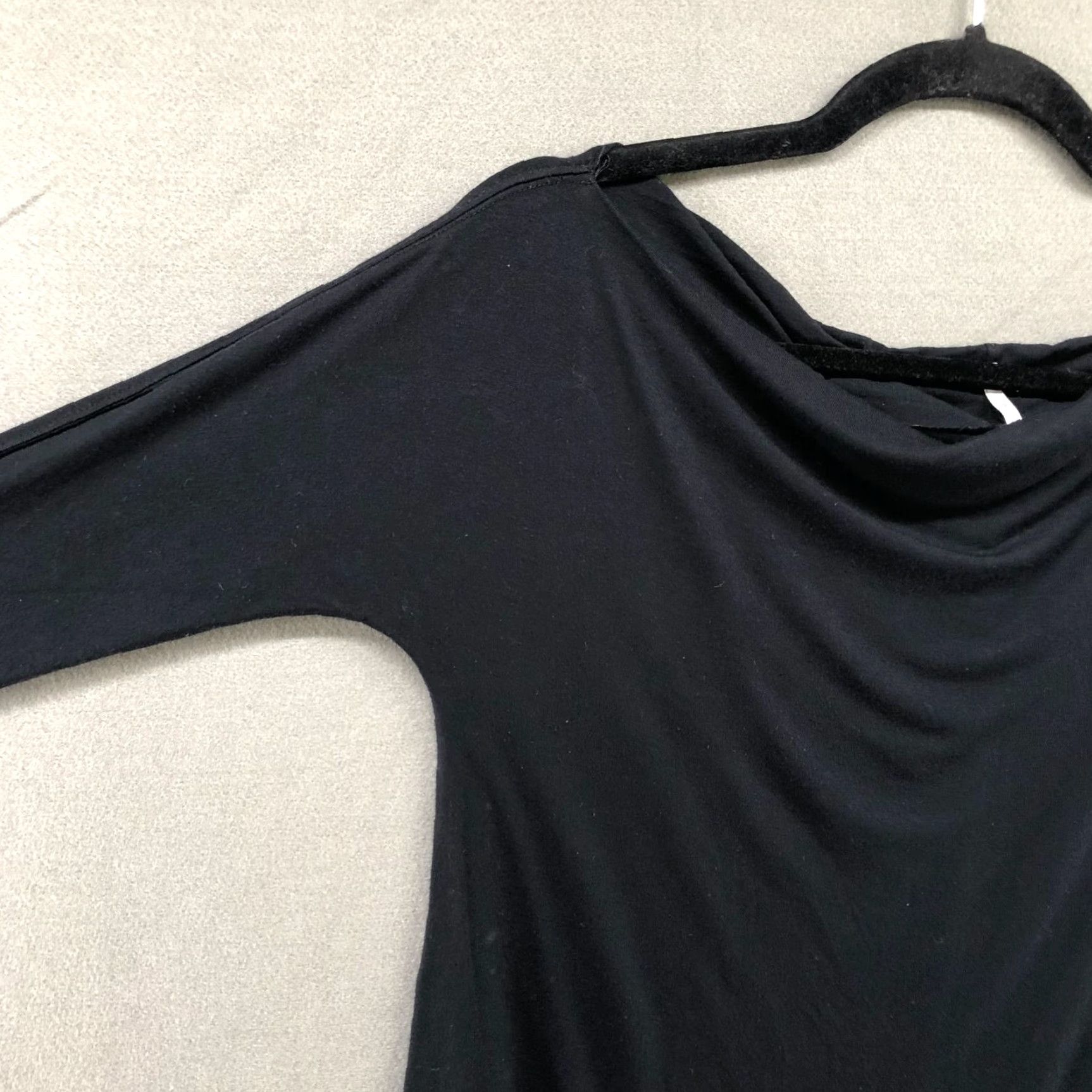 Free People Free People Long Sleeve Jersey Knit Top Womens XS Black Boat Neck Size XS / US 0-2 / IT 36-38 - 5 Thumbnail