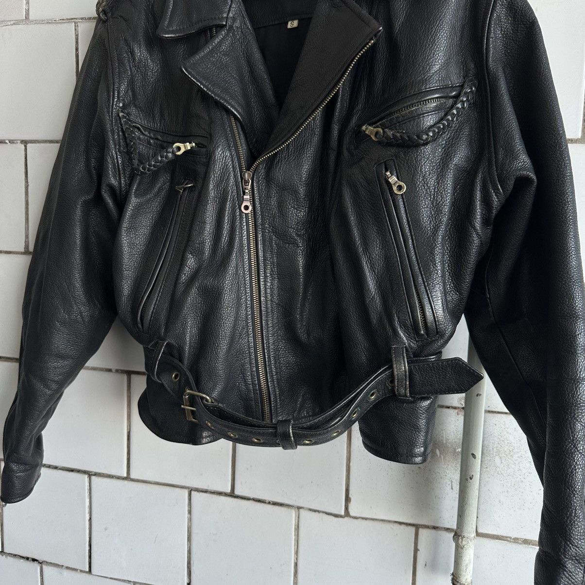 Designer × Japanese Brand Vintage Japanese Style Smash Leather Jacket Y2K Crazy Fit Size US S / EU 44-46 / 1 - 6 Thumbnail