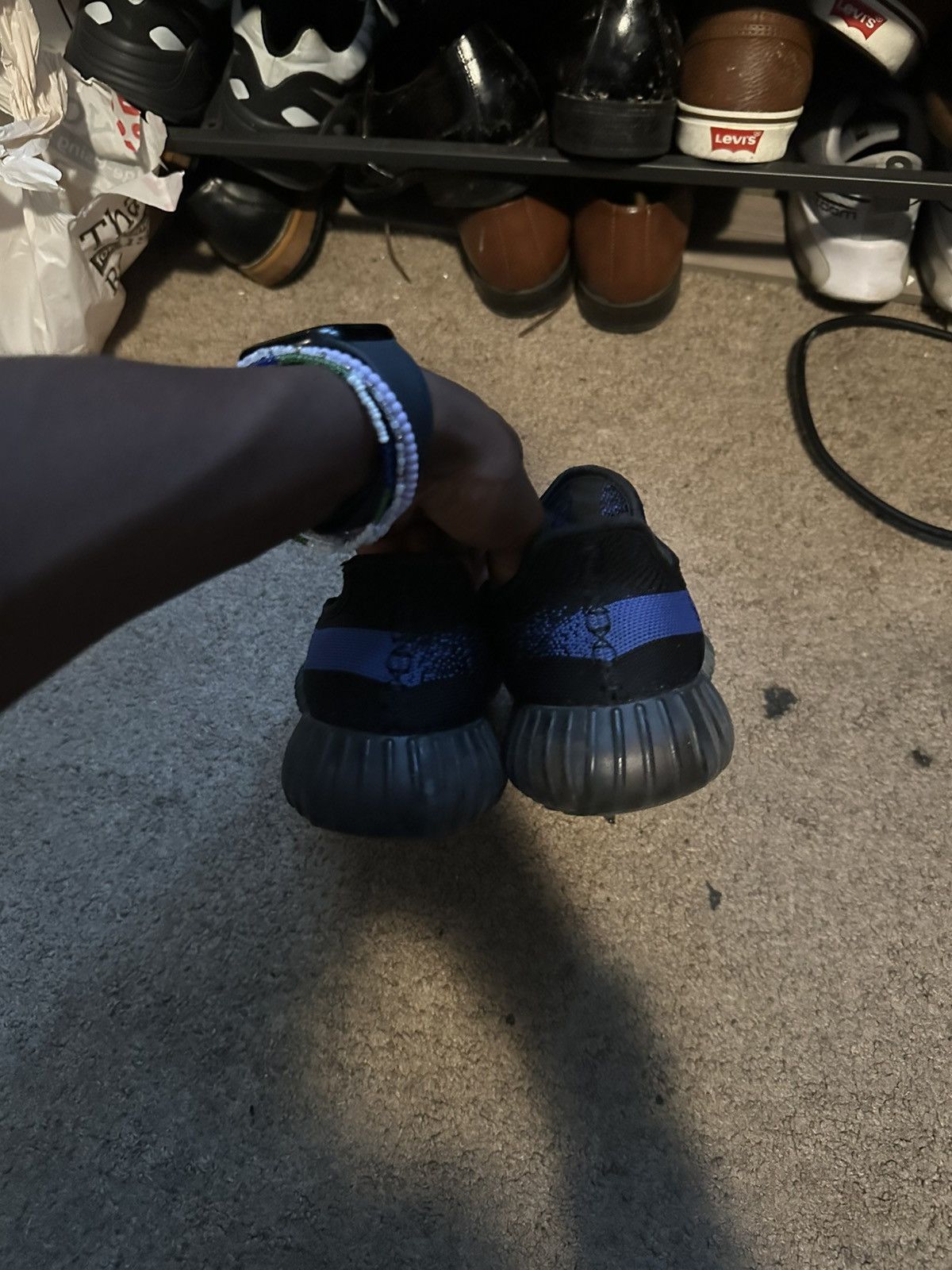 Yeezy Yeezy 350 black and blue Size US 8.5 / EU 41-42 - 3 Thumbnail