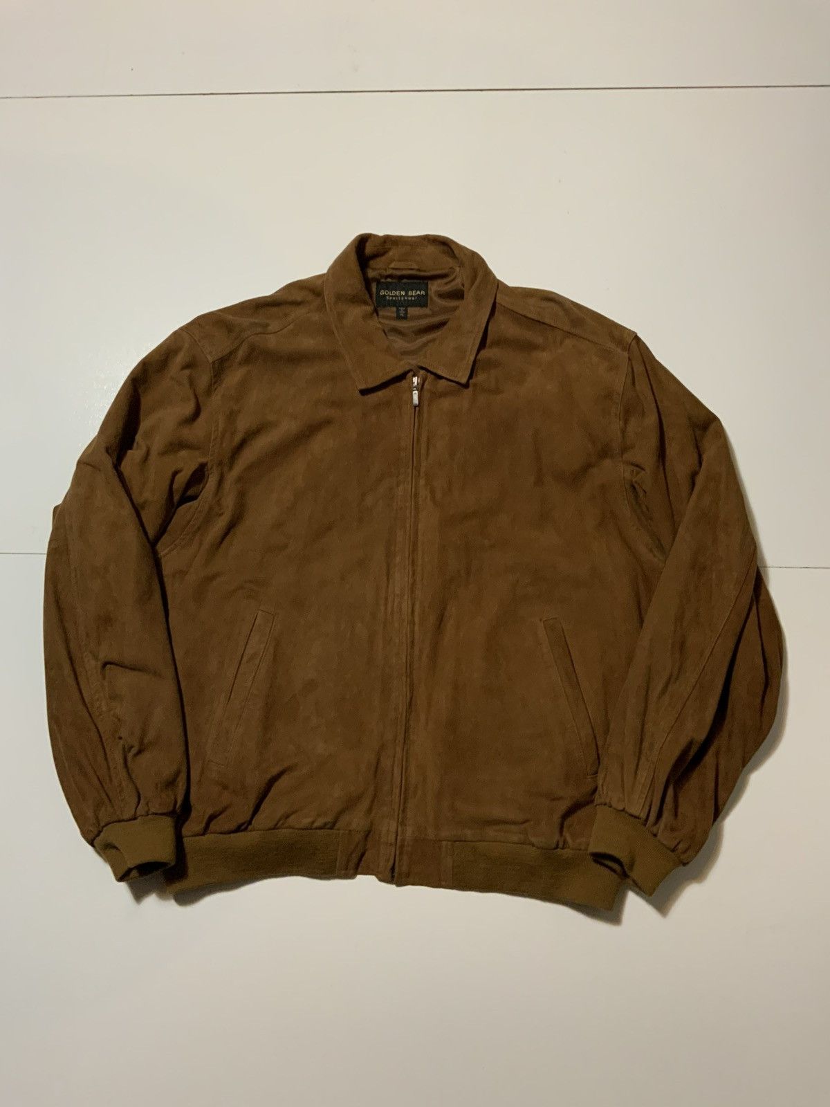 d*3様 vtg golden bear suede leather Harri Vintage 90's Golden Bear Tan Suede Leather Shirt Jacket - Etsy