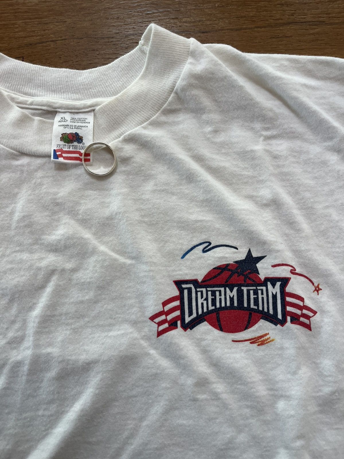 USA Olympics × Vintage Vintage DREAM TEAM USA Basketball Sign on back 90’s Tshirt Size US XL / EU 56 / 4 - 5 Thumbnail