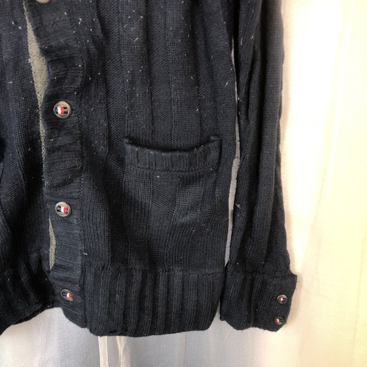 Japanese Brand Mens Mels Rose Dark Blue Patterned Cardigans #7415 Size US M / EU 48-50 / 2 - 8 Thumbnail