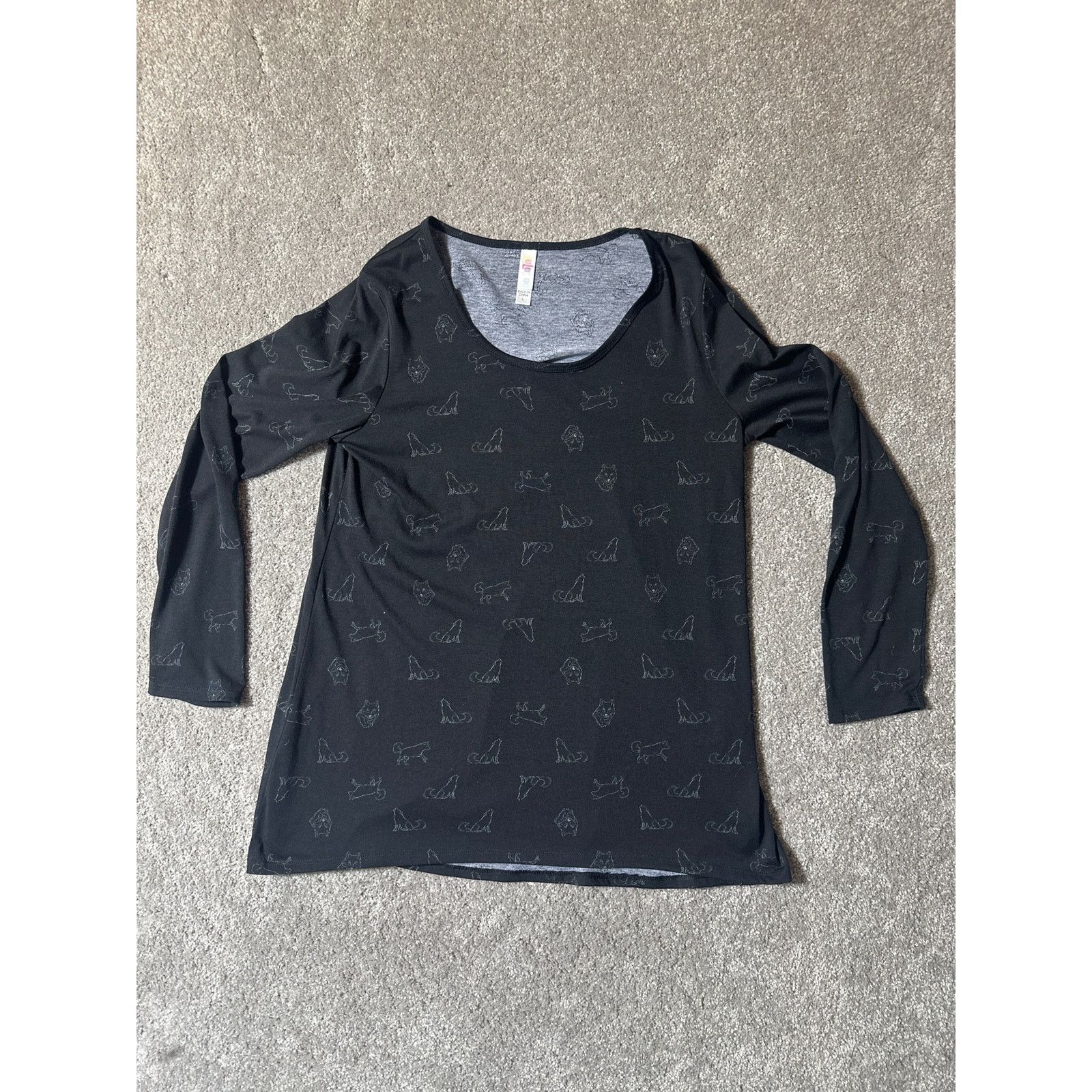 Other Lularoe Black Cat Shirt Womens L Goth Whimsigoth Grandmacore Size L / US 10 / IT 46 - 1 Thumbnail