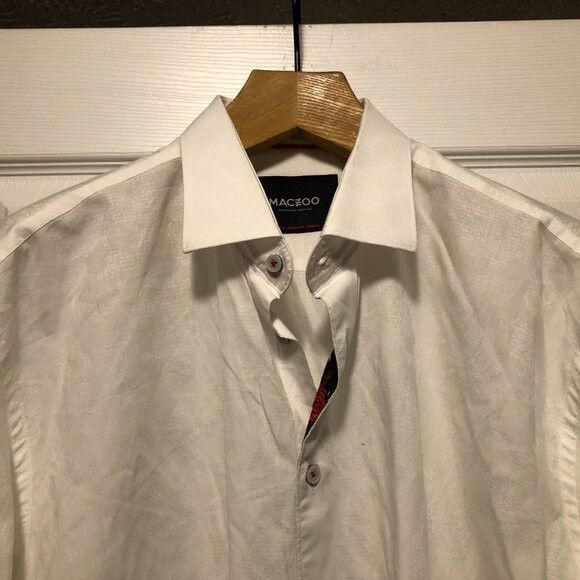Other maceoo men's white cotton casual shirt size: 2XL Size US XXL / EU 58 / 5 - 2 Thumbnail