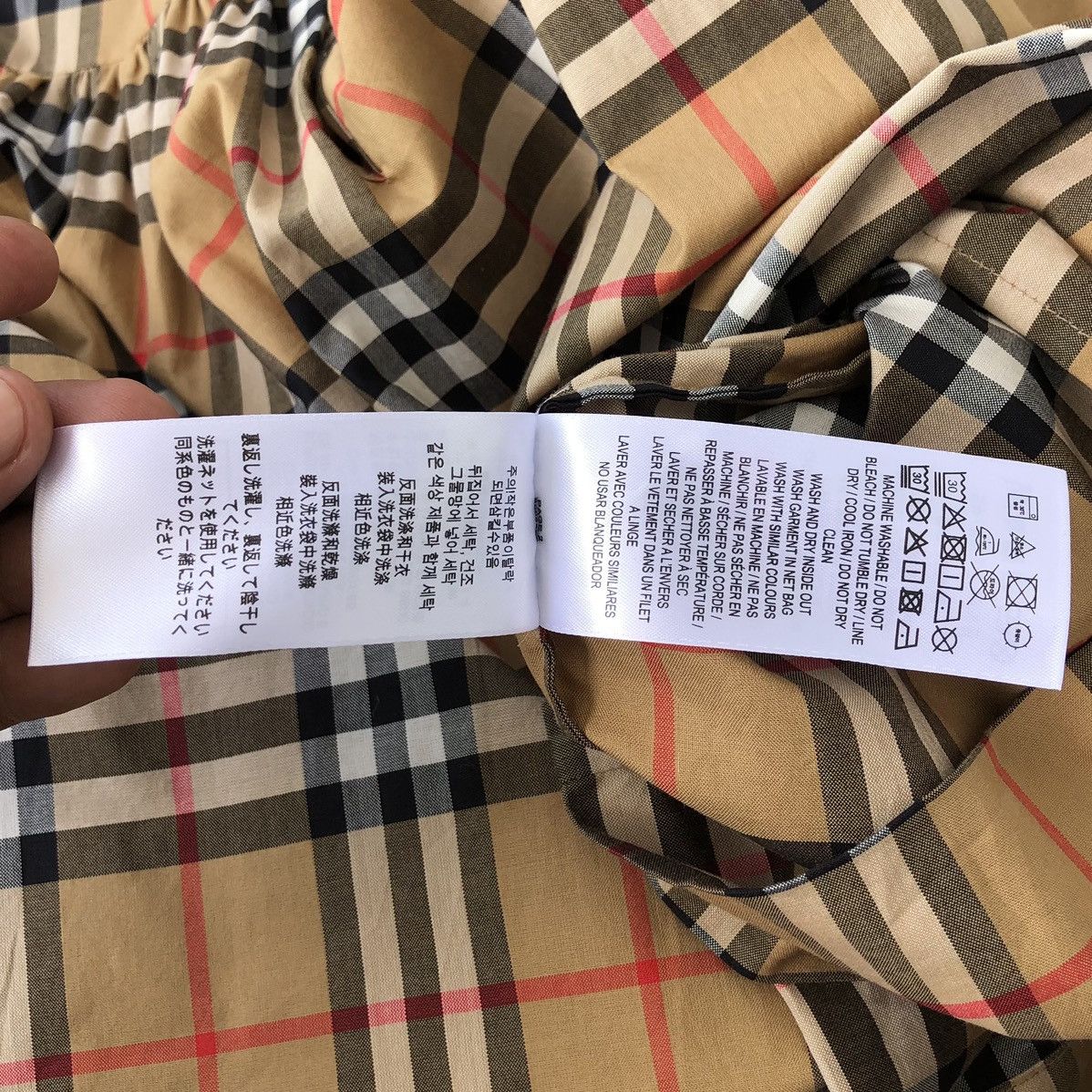 Burberry Burberry London Children Yellow Check Cotton Dress Size XXS / US 00 / IT 34 - 18 Thumbnail