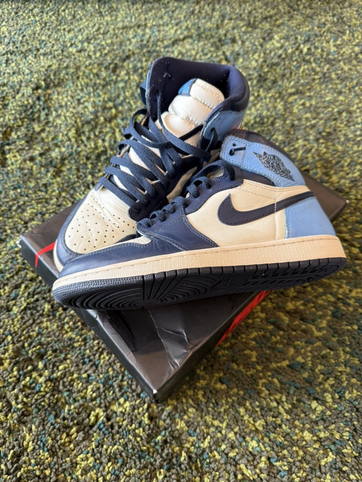 Nike Air Jordan 1 Retro High OG GS Obsidian Men\'s Shoes - Size 5.5 - Ships Now DS NIKE AIR JORDAN I 1 RETRO OG HIGH OBSIDIAN sz 3.5Y GS  main image 3