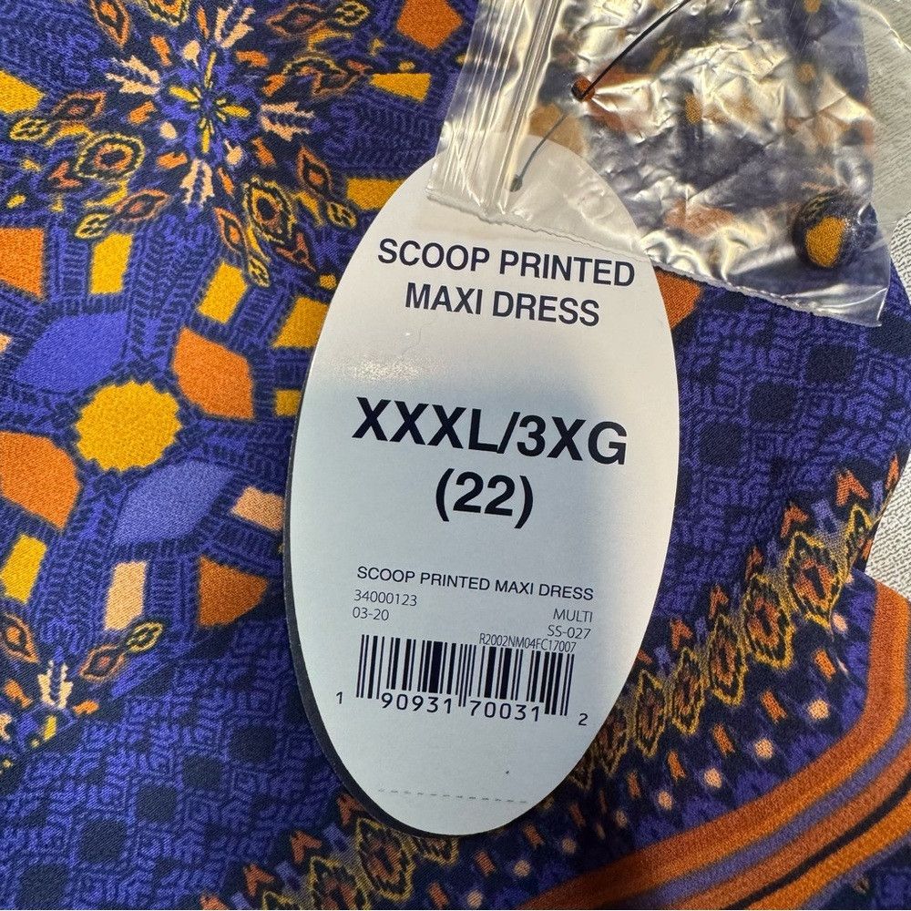 Other NWT New Scoop Printed Long Sleeve Maxi Dress Size XXXL Size 3XL / US 20-22 - 8 Thumbnail