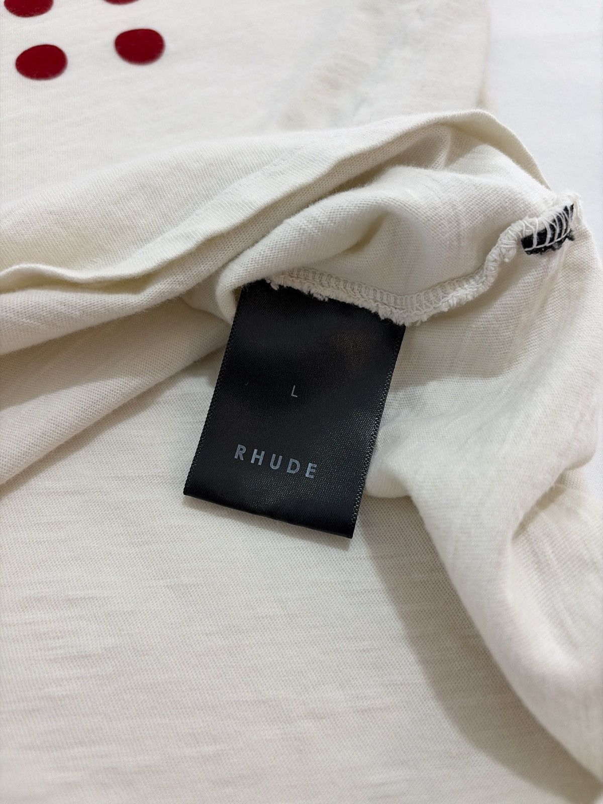 Rhude Rhude Flocked Burnout Tee Size US L / EU 52-54 / 3 - 7 Thumbnail