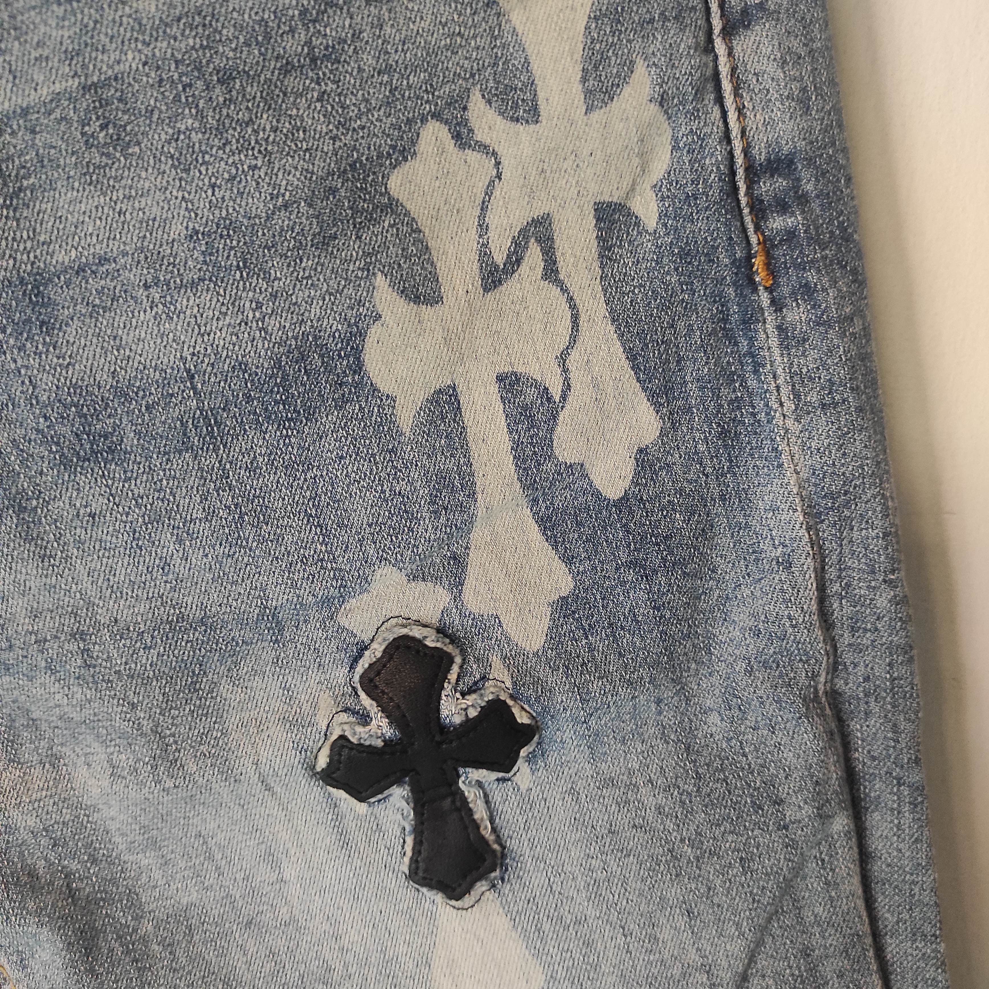 Hysteric Glamour Distressed Denim Chrome Hearts Style Size US 32 / EU 48 - 13 Thumbnail