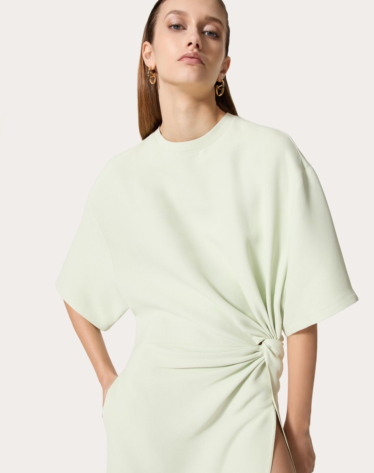 Valentino o1s1wg110525 Structured Couture Long Dress in White Size S / US 4 / IT 40 - 7 Thumbnail