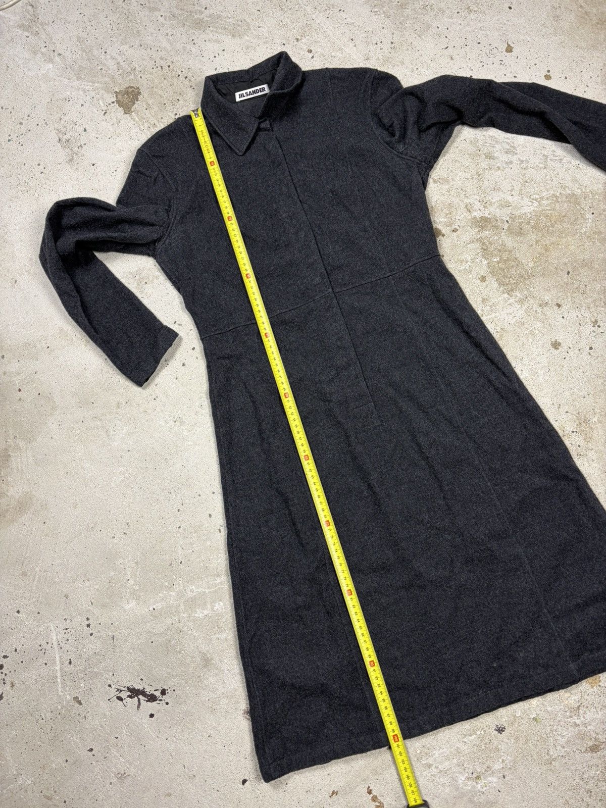 Jil Sander Jil Sander Virgin Wool Blend Black/Gray Long Sleeve Dress Size XS / US 0-2 / IT 36-38 - 14 Thumbnail