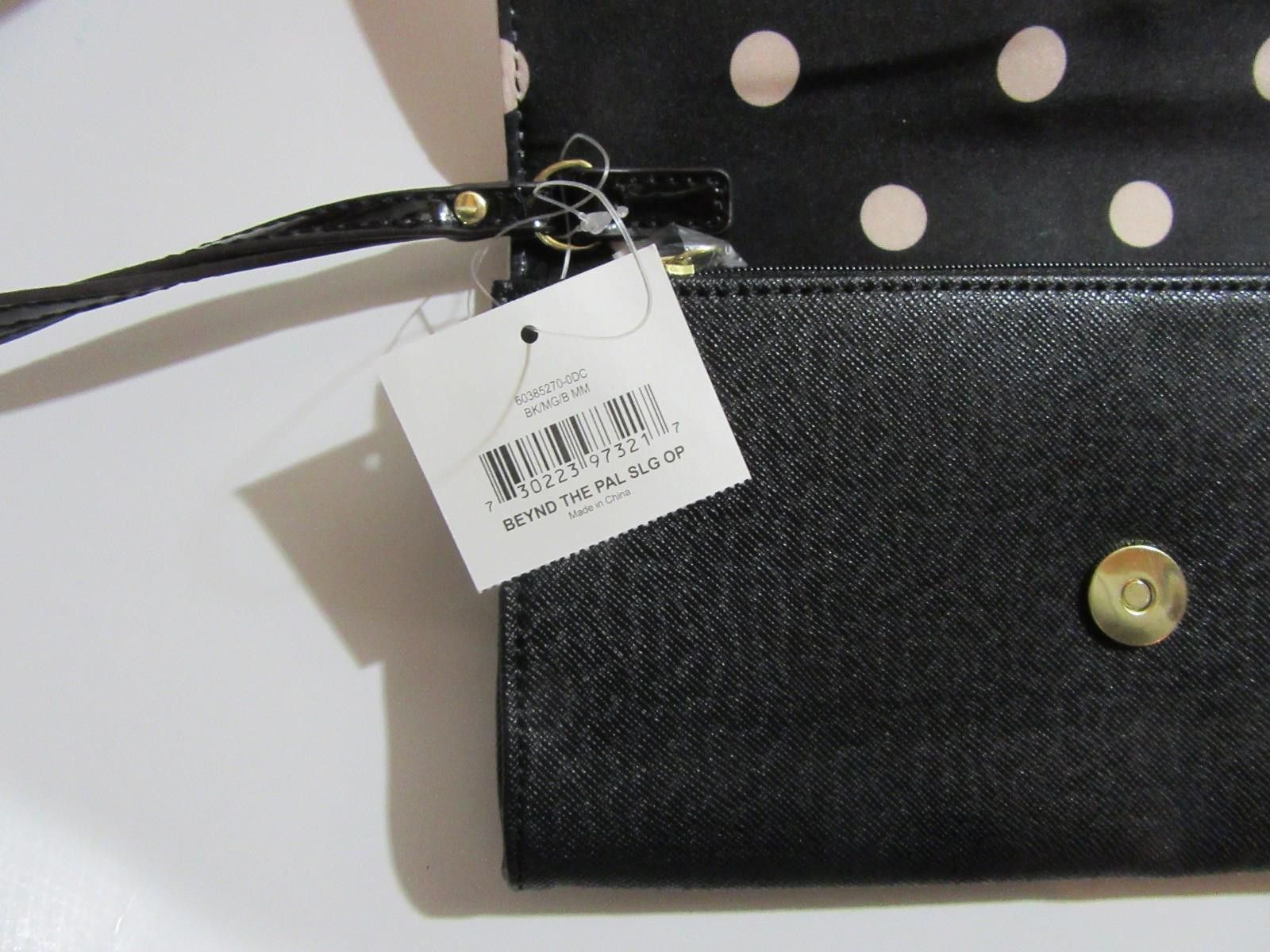 Designer Anne Klein Beyond the Pal Flap Clutch Wallet Black Multi Size ONE SIZE - 4 Thumbnail