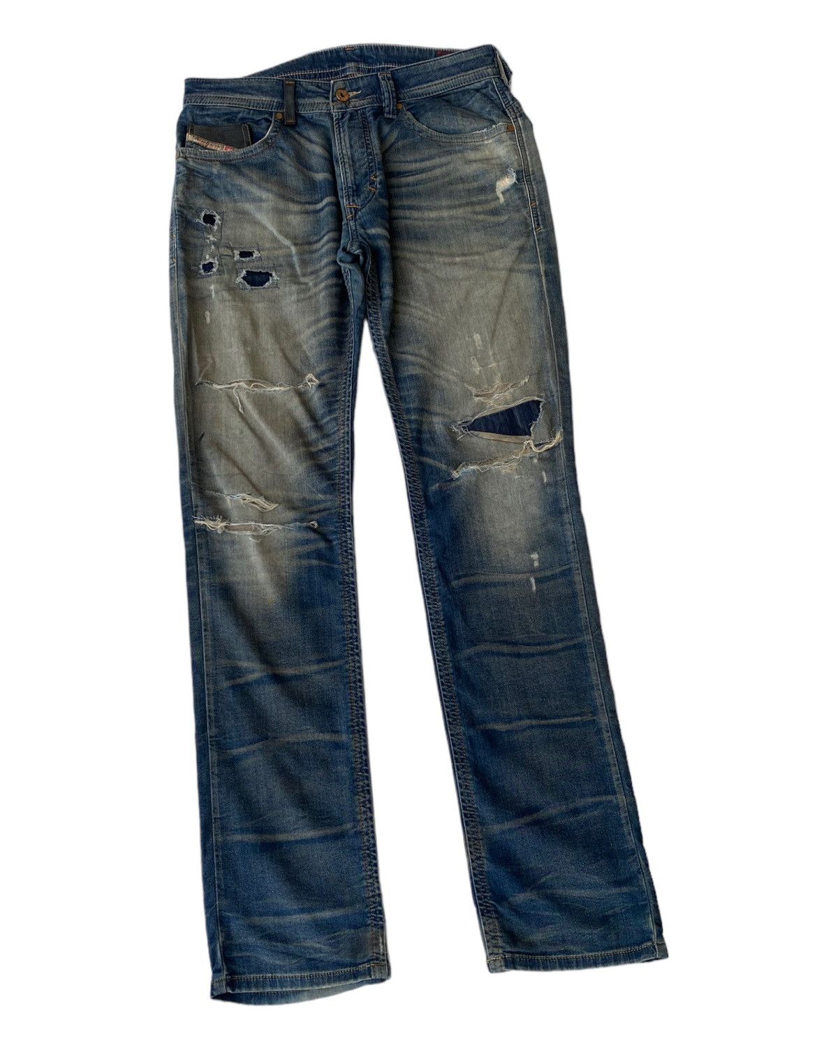 Diesel DIESEL🔥THRASHED DISTRESSED DENIM SWEATPANTS Size US 31 - 5 Thumbnail