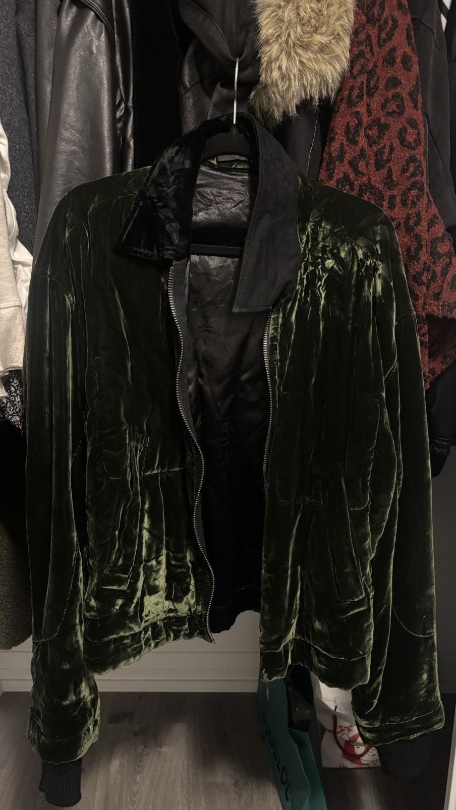 Haider Ackermann Haider Ackermann Reversible Velvet Bomber Jacket Olive Green Size US L / EU 52-54 / 3 - 1 Thumbnail