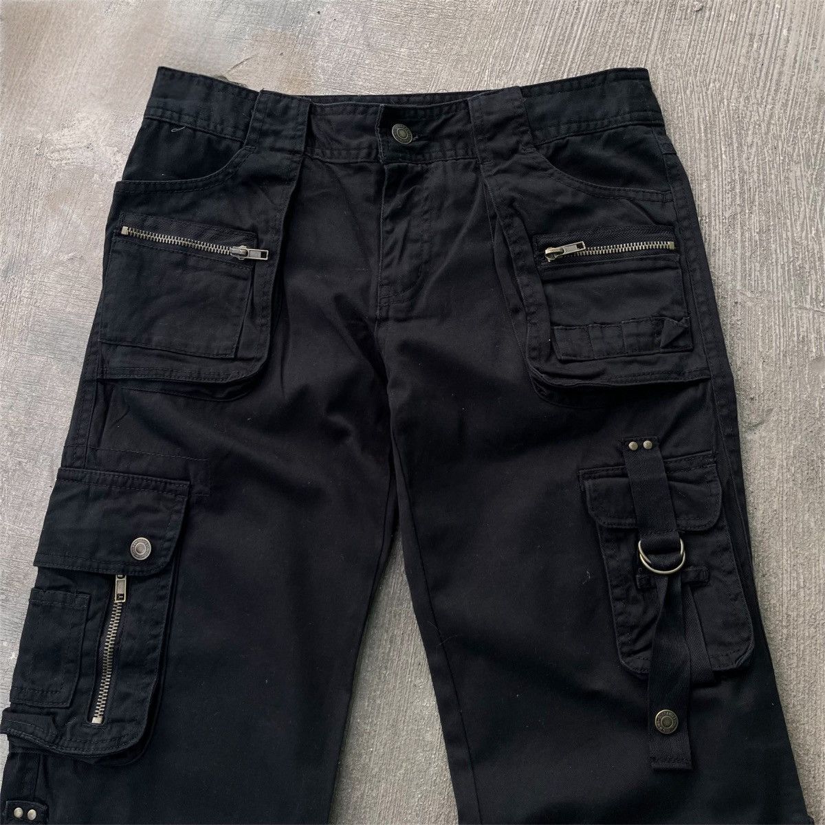 Japanese Brand Rote rose like a GOA 3D multipocket flare pants Size US 30 / EU 46 - 3 Thumbnail