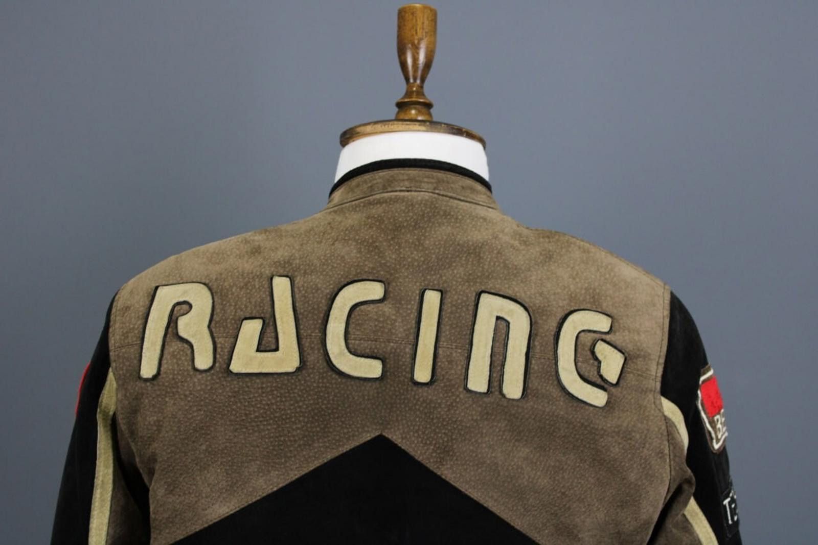 Designer Melbourne Racing Benzene Leather Biker Jacket Size 48 Size US M / EU 48-50 / 2 - 11 Thumbnail
