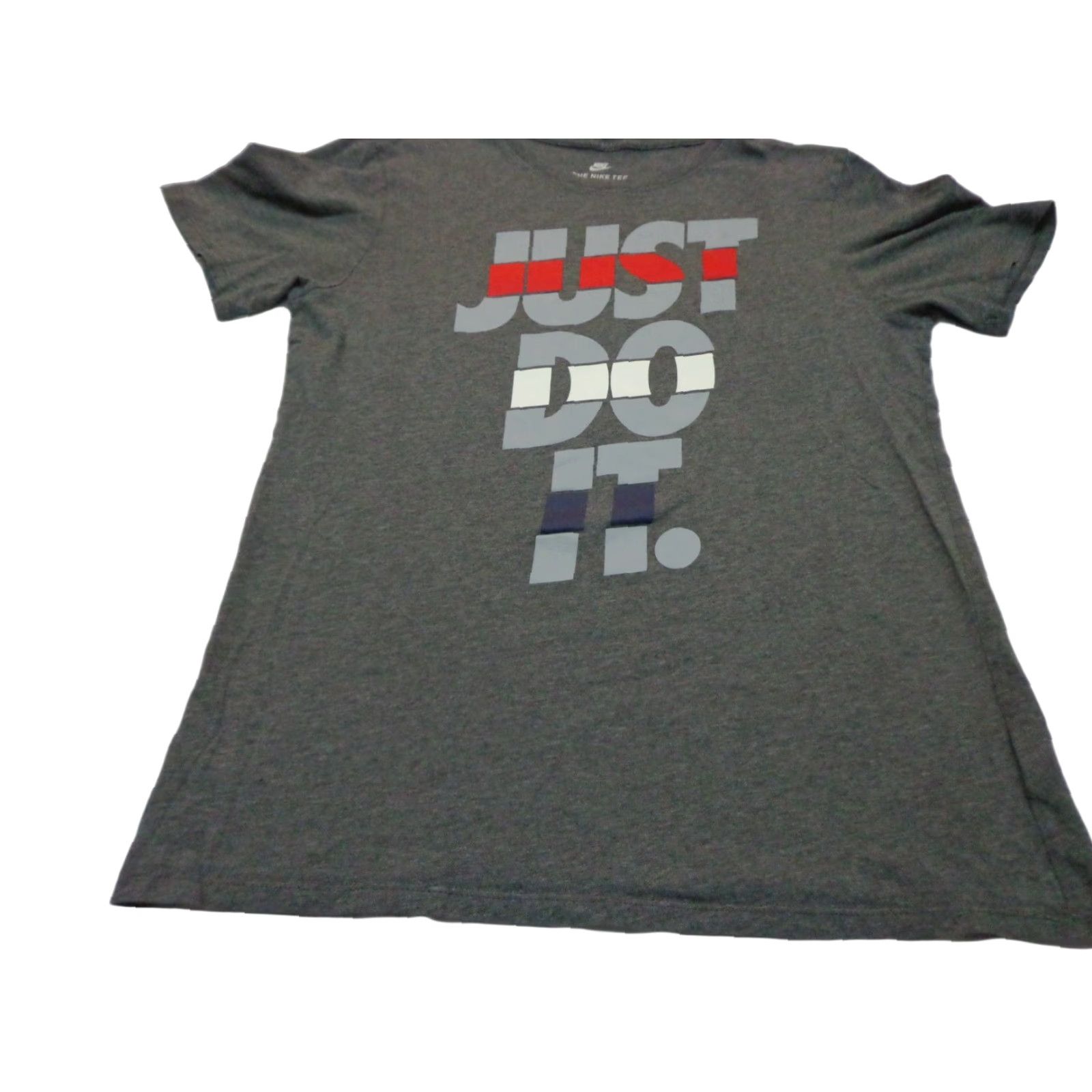 Nike Nike Just Do It Heather Gray T-Shirt Size Medium Athletic Cut Men Crew Neck Short Sleeve Cotton Canvas Logo Blue 90s Sports Classic Casual T-Shirt Size US M / EU 48-50 / 2 - 1 Thumbnail