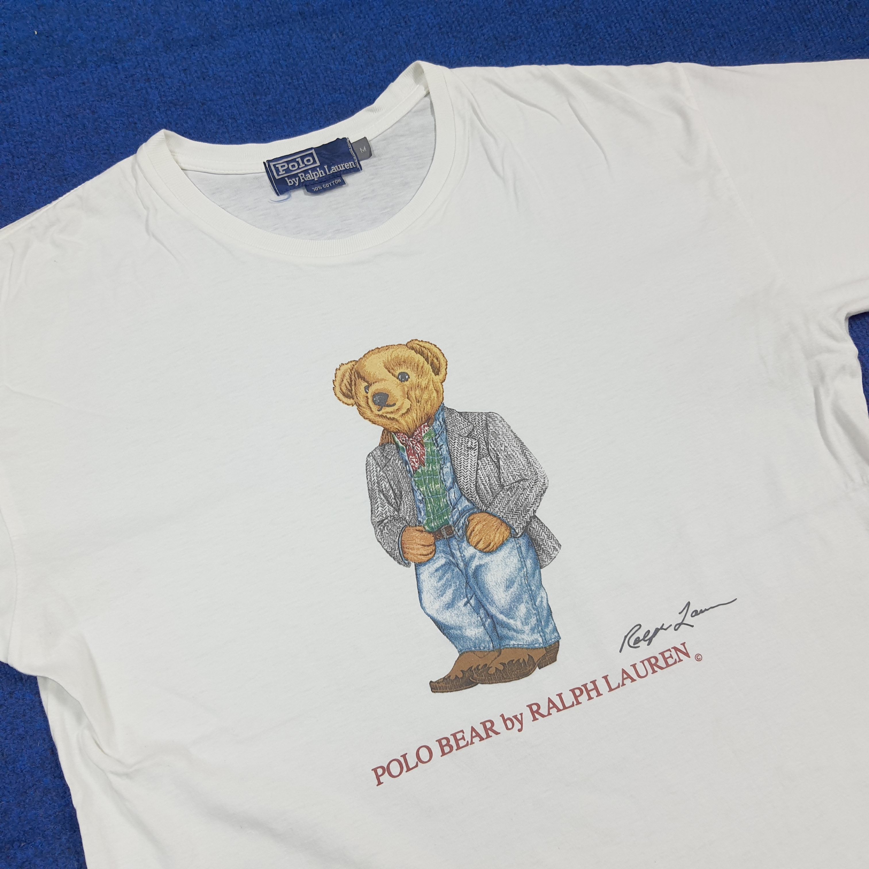 Polo Ralph Lauren Vintage Ralph Lauren Polo Bear Single Stitch Tshirt C294N80 Size US M / EU 48-50 / 2 - 2 Thumbnail