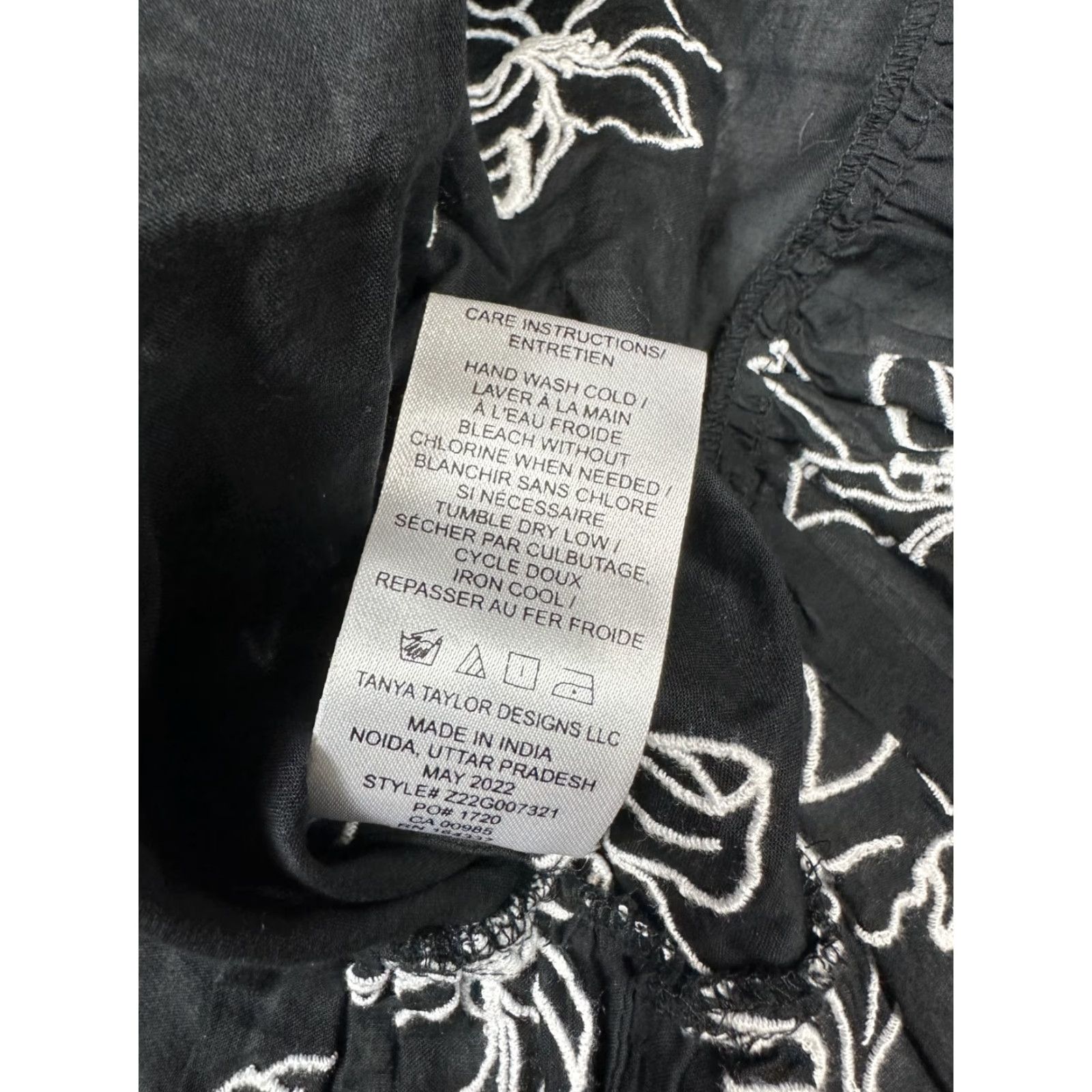 Tanya Taylor Tanya Taylor Swim Mini Lina Dress Black Floral Embroidery Sheer Sundress Sz M Women Sleeveless Cotton Short Regular XS? Not applicable Size M / US 6-8 / IT 42-44 - 7 Thumbnail