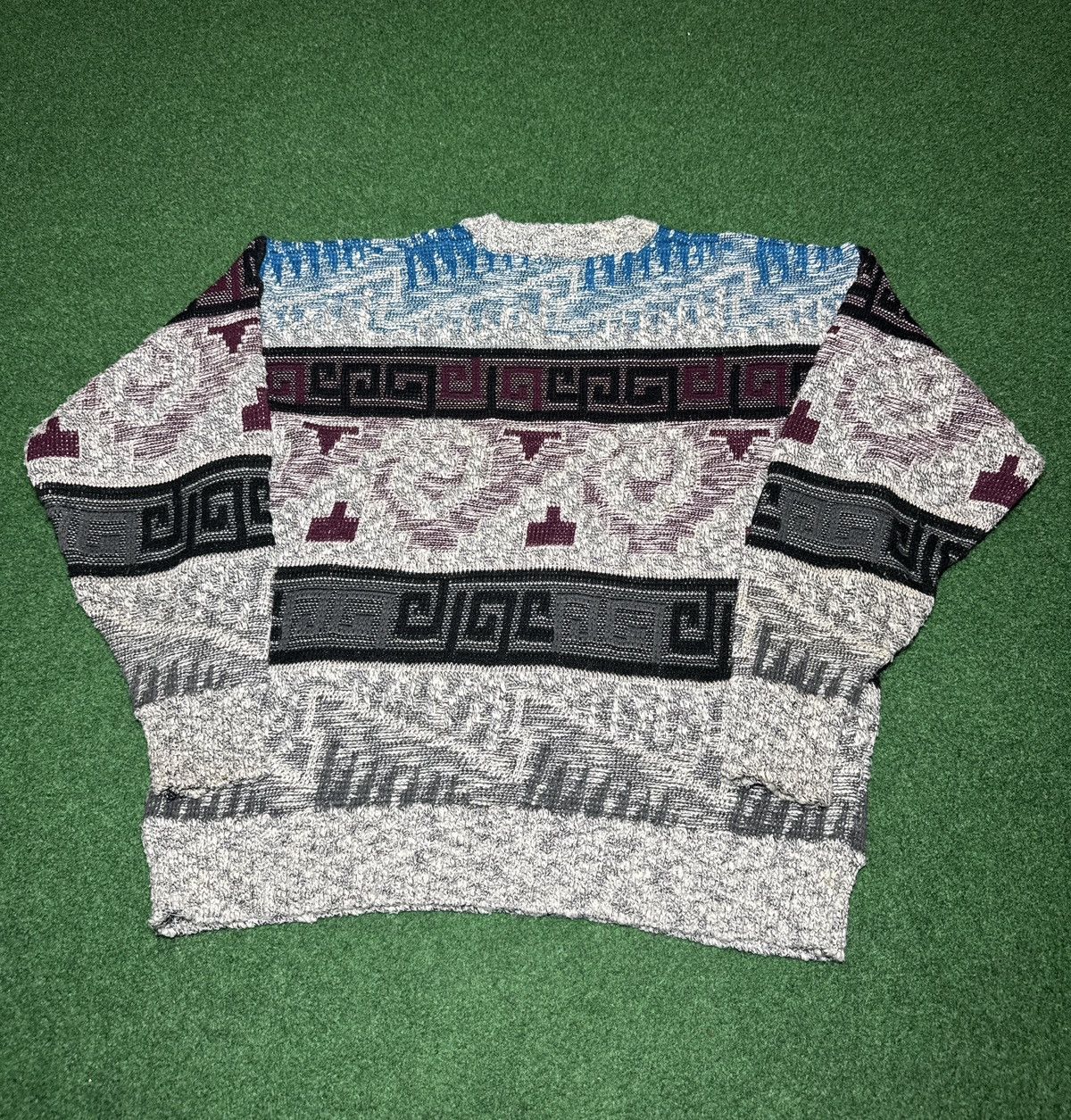 City Streets Vintage City Streets Retro 90s Geometric Lrg Knit Sweater Size US L / EU 52-54 / 3 - 2 Thumbnail
