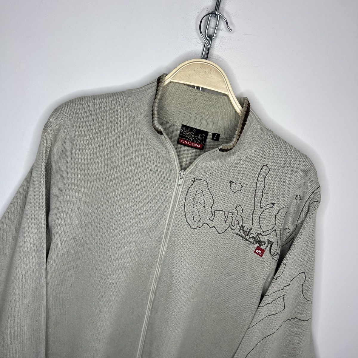 Quiksilver × Vintage CRAZY VINTAGE QUICKSILVER ZIP UP SWEATSHIRT Y2K Size US M / EU 48-50 / 2 - 3 Thumbnail
