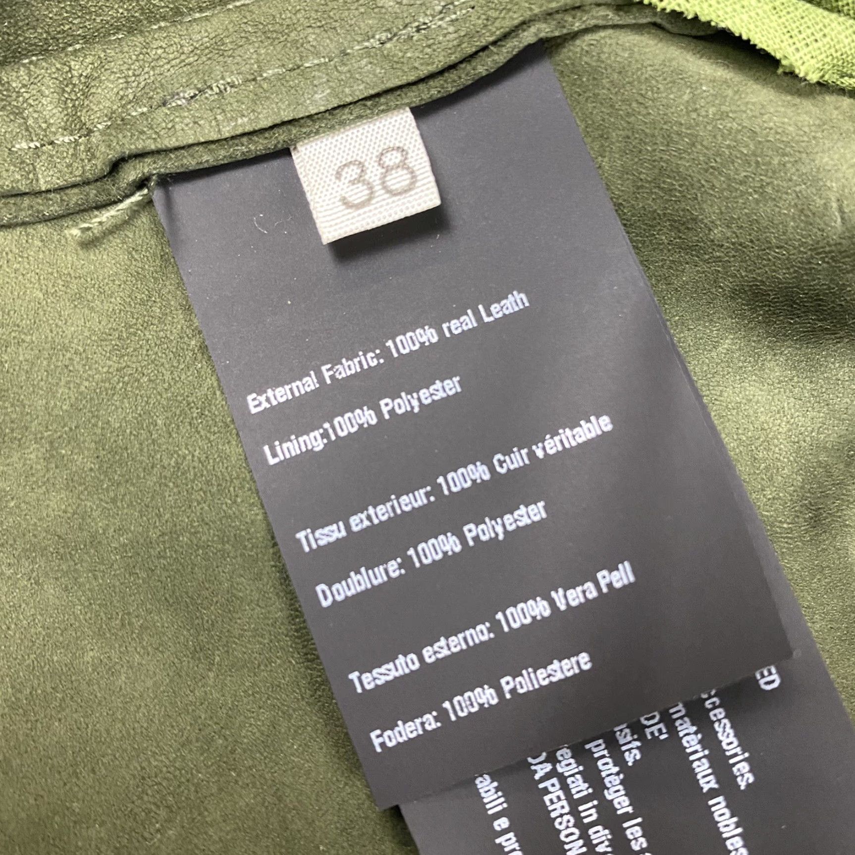Vintage VINTAGE Flo & Clo Women's Moto Jacket Long Sleeve Green Suede Leather Size 38 Fall Winter Size XS / US 0-2 / IT 36-38 - 6 Thumbnail