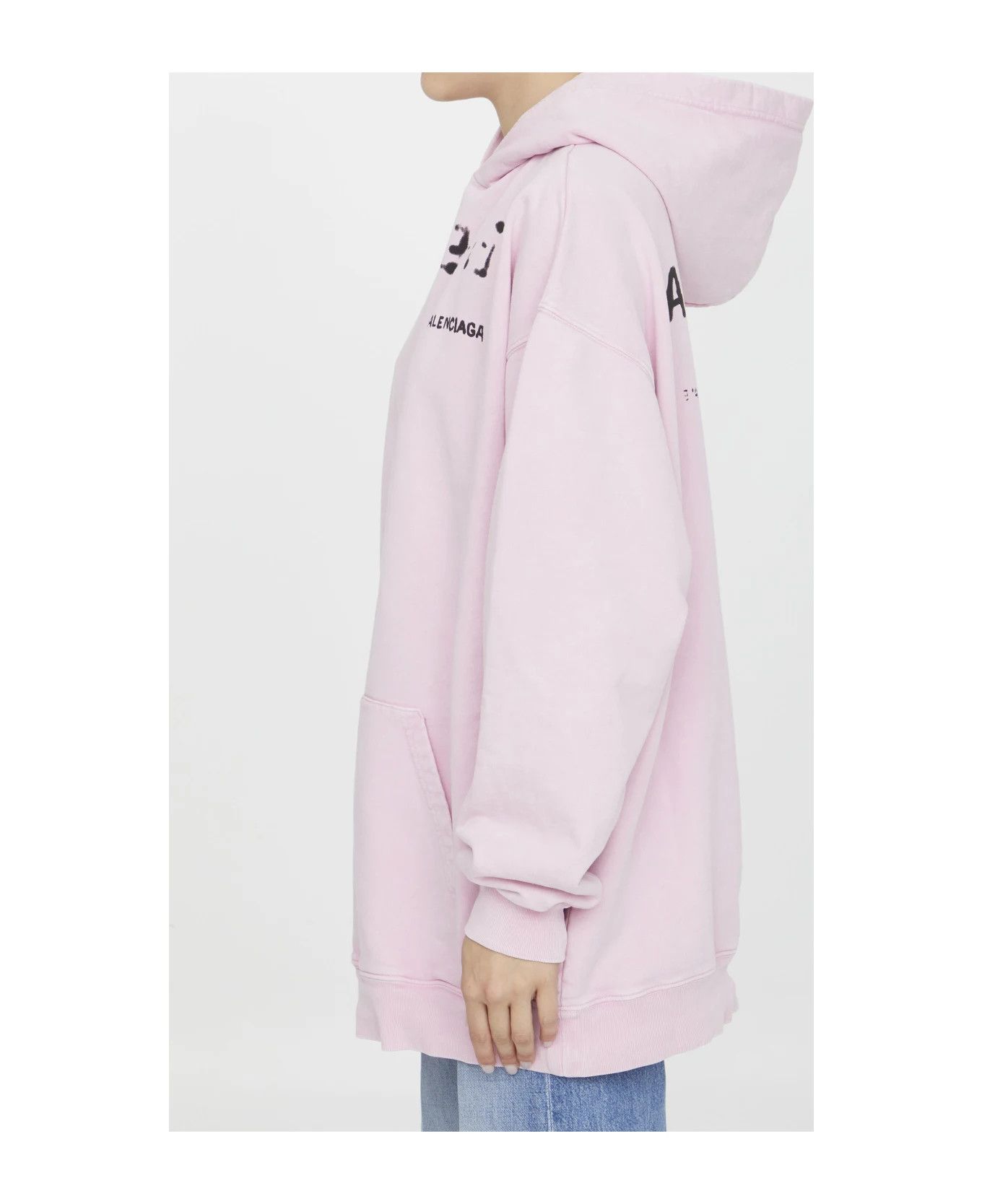 Balenciaga o1s1rm1125 Hand-Drawn Balenciaga Hoodie Medium Fit in Pink Size XL / US 12-14 / IT 48-50 - 3 Thumbnail