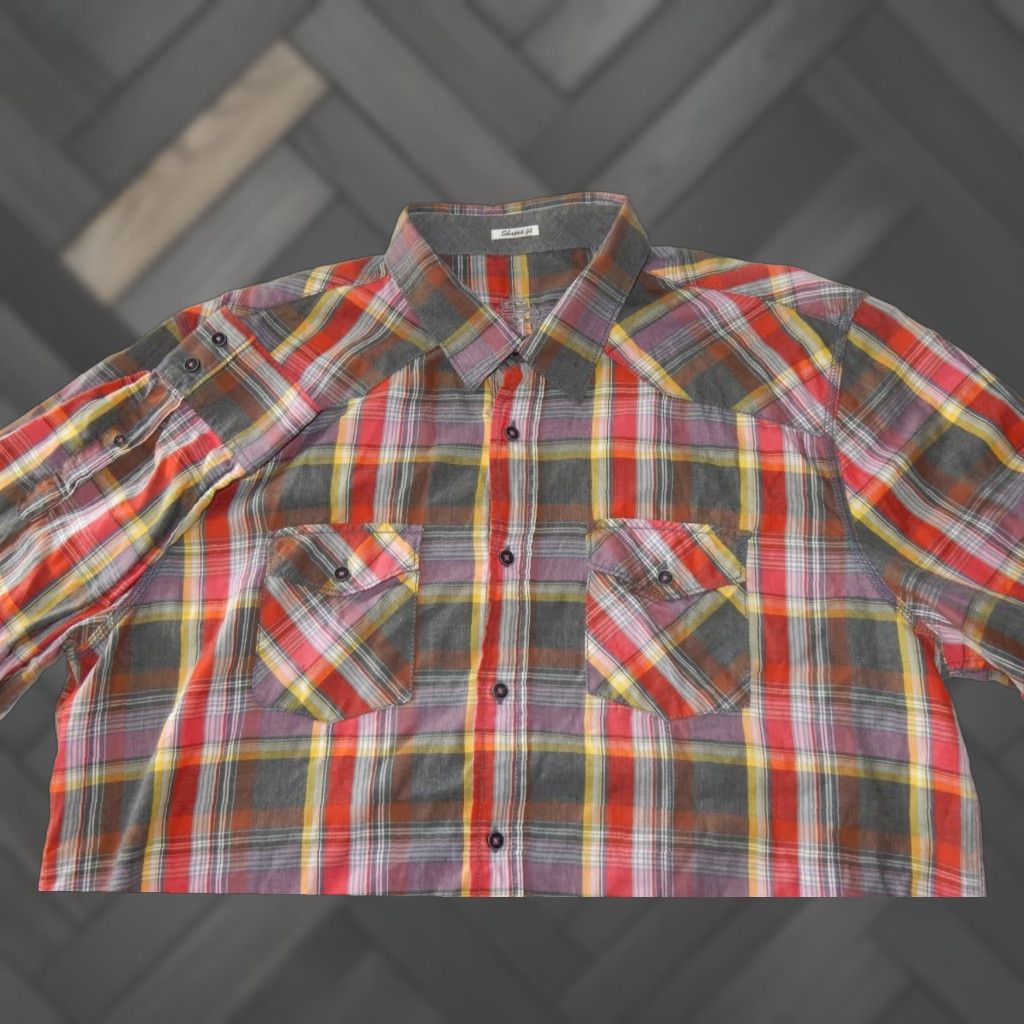 BUGATCHI Bugatchi Uomo Mens Long Sleeve Plaid Button-Up Shirt XL Multicolor Size US XL / EU 56 / 4 - 1 Thumbnail