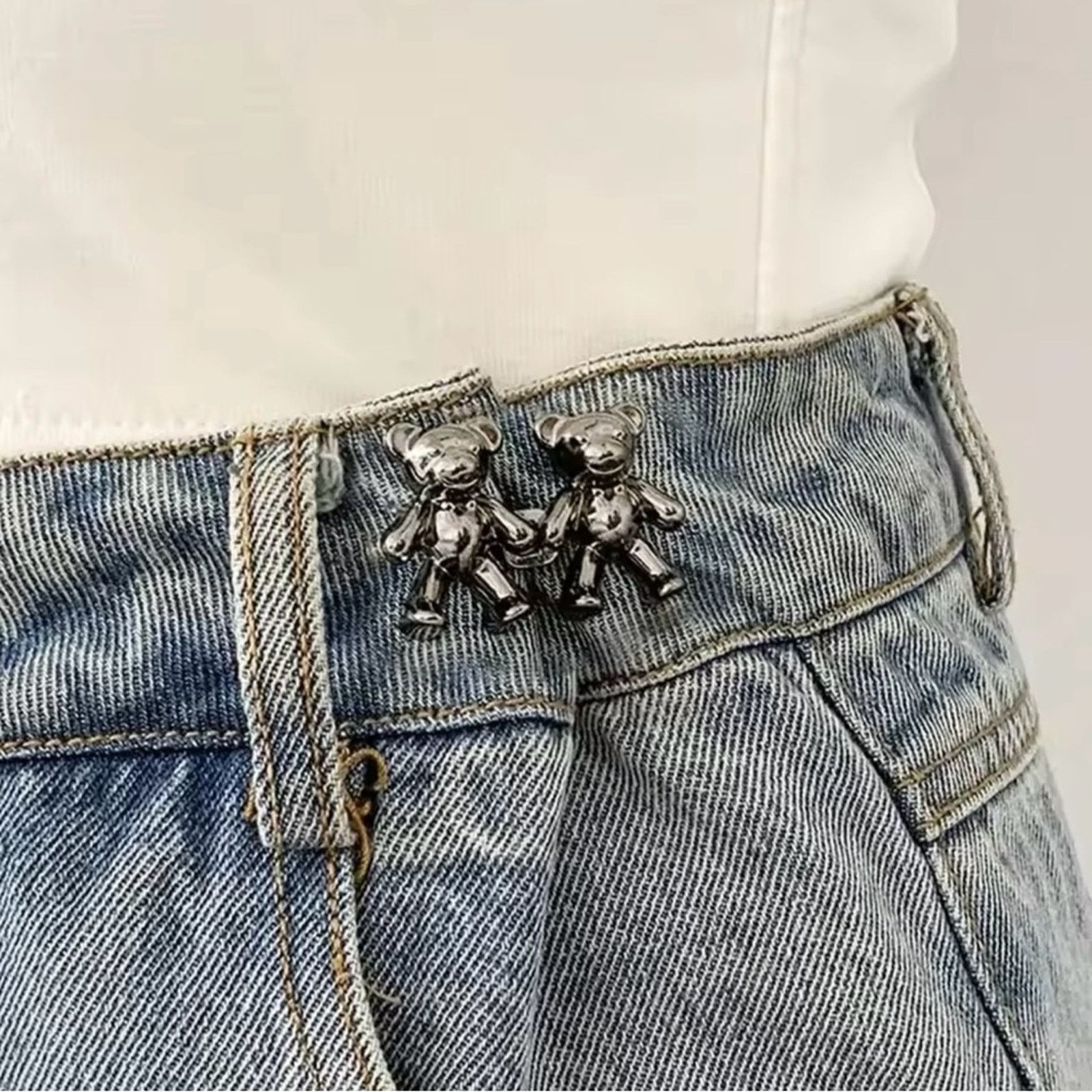 Other 2Pcs Bear Adjustable Jean Button Waist Buckle Snap Jeans Size ONE SIZE - 1 Thumbnail