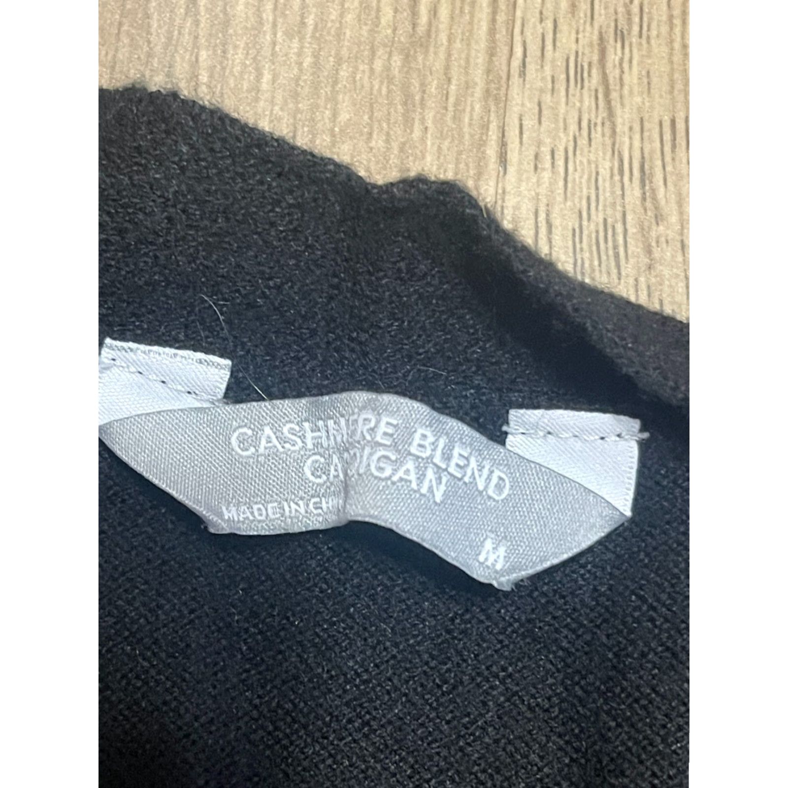 Vintage Cashmere Blend Cardigan Sweater Women's Medium Black Open Cardigan CAS/Regular Cardigan Size M / US 6-8 / IT 42-44 - 7 Thumbnail