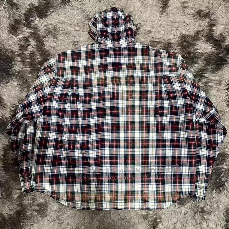 Balenciaga Balenciaga Rendered Gradient Flannel Quilted Hooded Jacket Size US XS / EU 42 / 0 - 2 Thumbnail