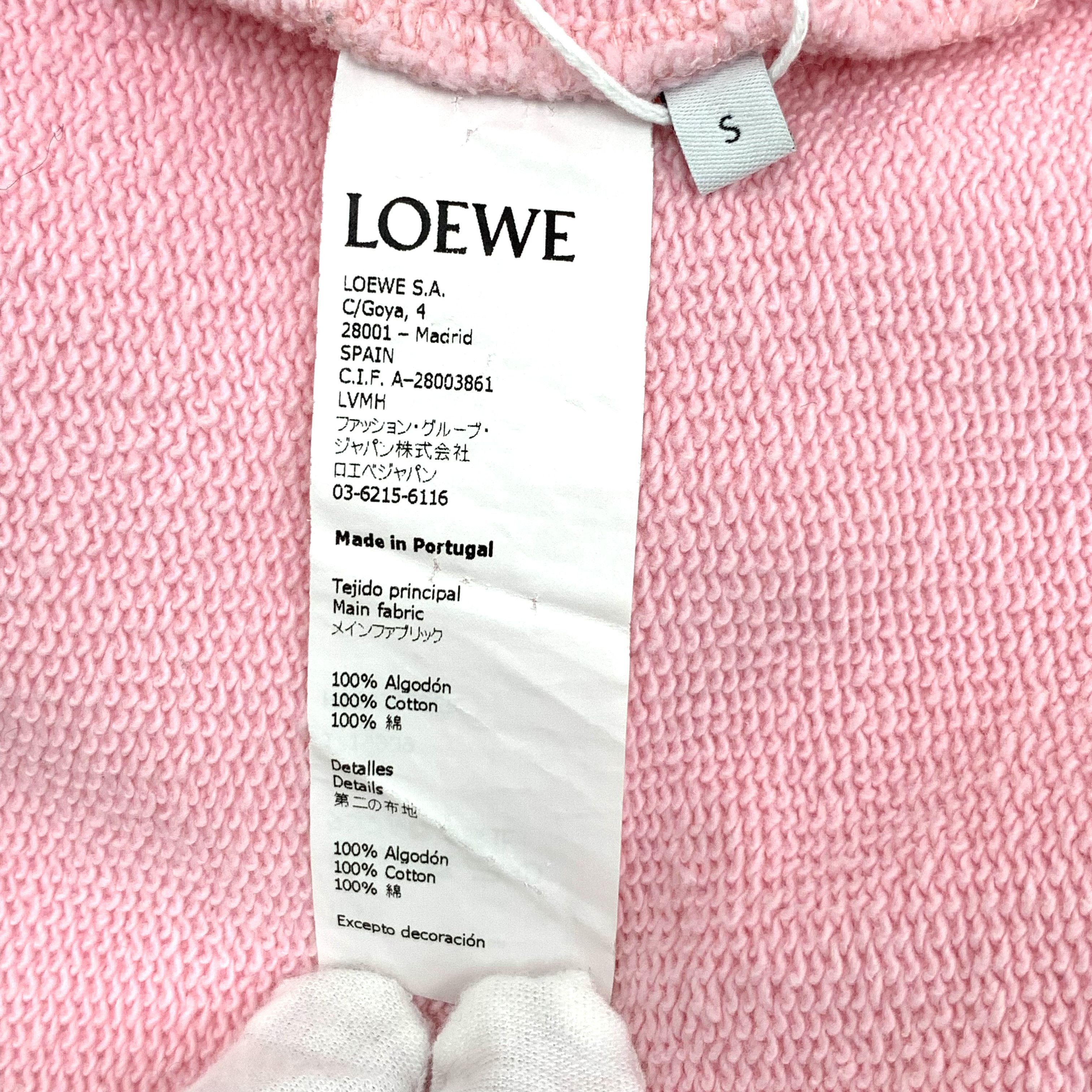 Loewe A级 H29262 罗意威 Loewe 粉色logo刺绣圆领卫衣 S码 95新轻微污渍 Size S / US 4 / IT 40 - 7 Thumbnail