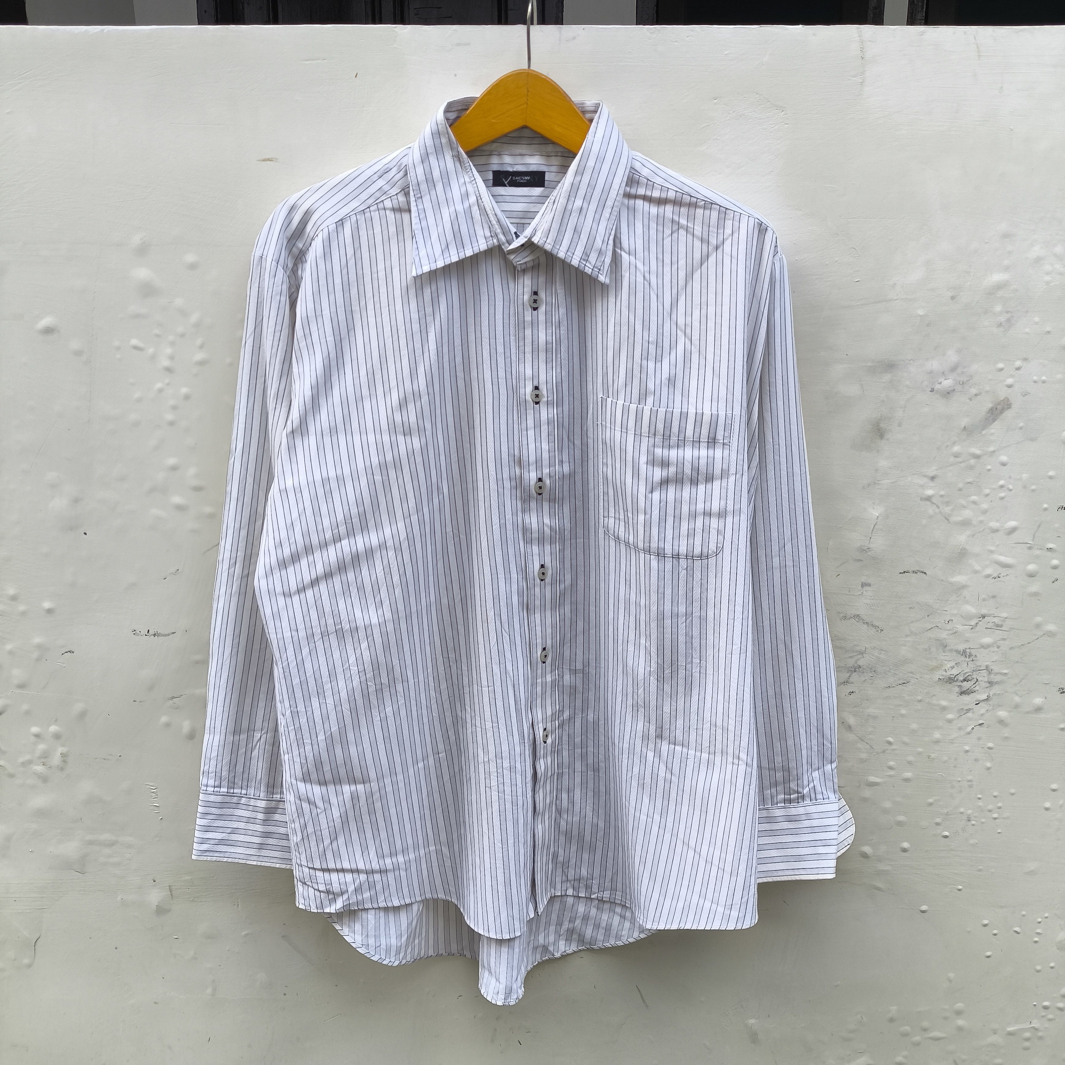 Yohji Yamamoto Yohji Yamamoto y'saccs sacsny striped shirt button up Size US XL / EU 56 / 4 - 1 Thumbnail