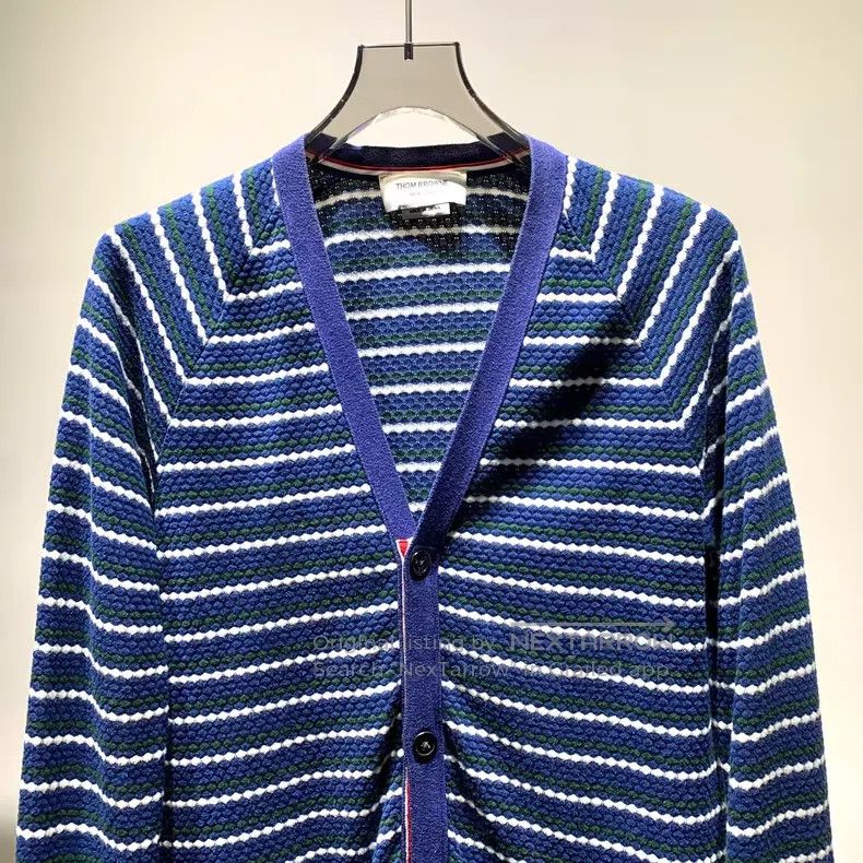 Thom Browne Thom Browne Striped Knit Cardigan Size US L / EU 52-54 / 3 - 3 Thumbnail