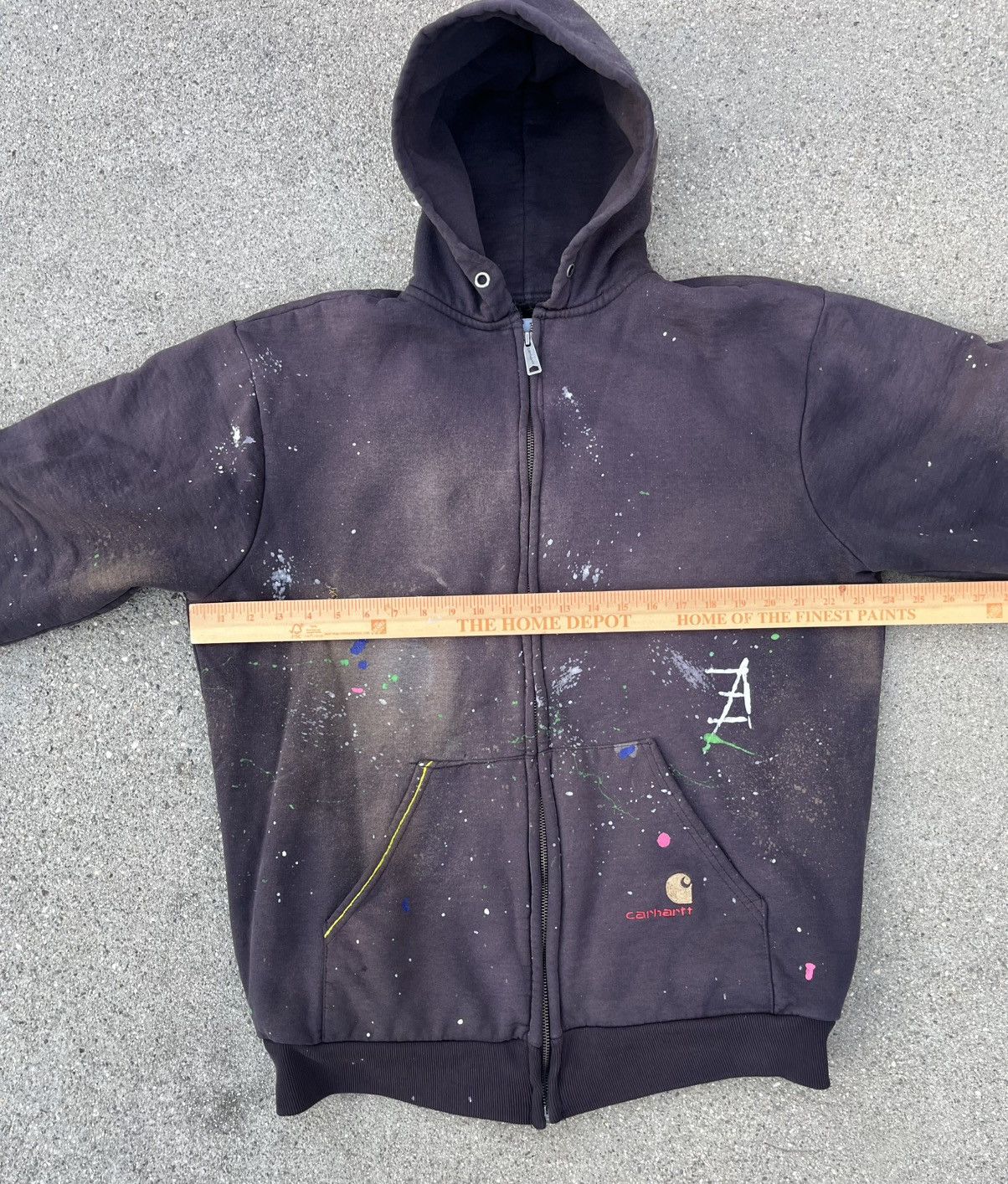 Carhartt × Carhartt Wip Vintage Carhartt Hoodie Sun Fade Distressed Jacket Thermal Size US L / EU 52-54 / 3 - 5 Thumbnail