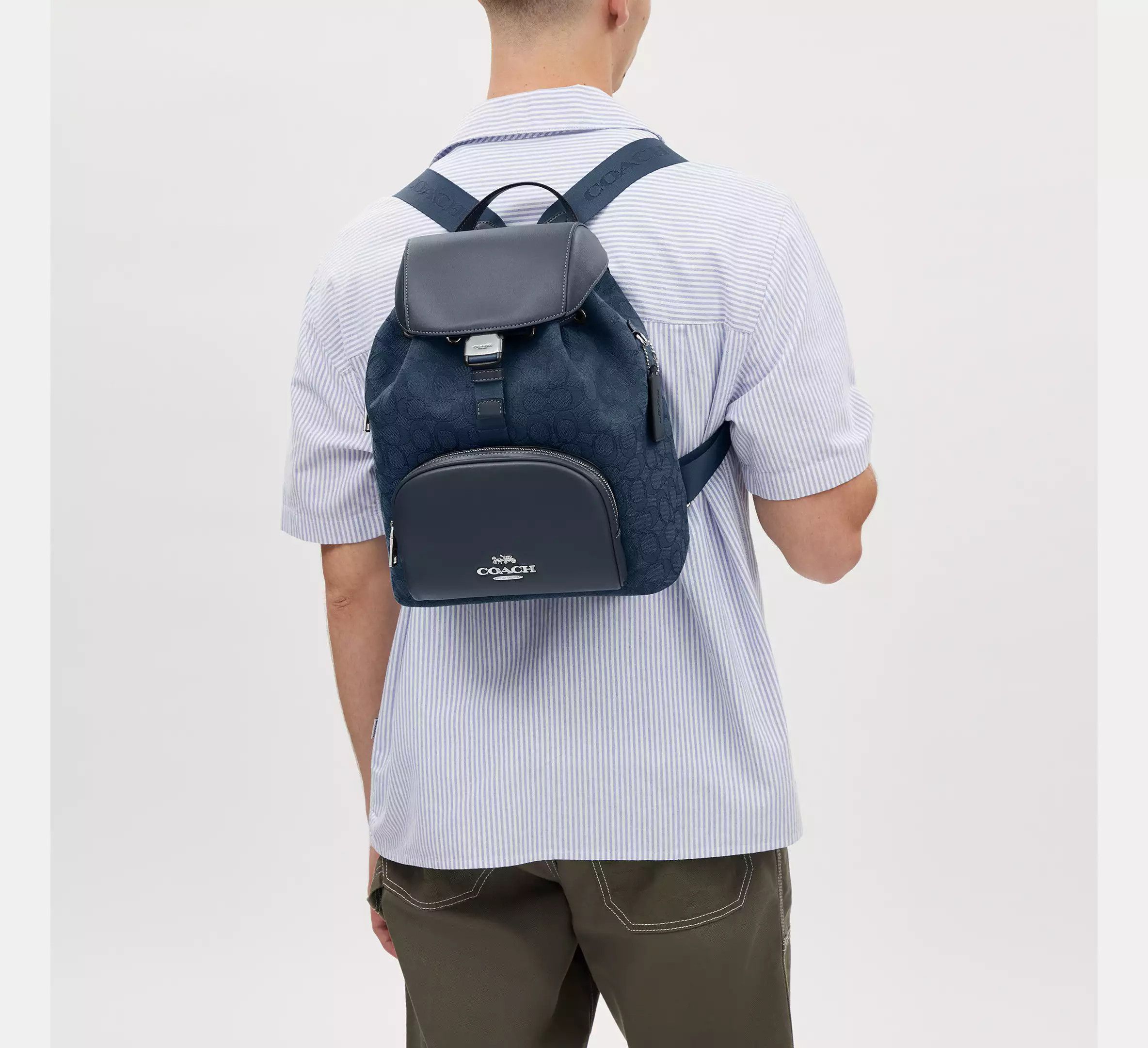 Coach Pace Large Backpack In Signature Jacquard CT812 Size ONE SIZE - 4 Thumbnail