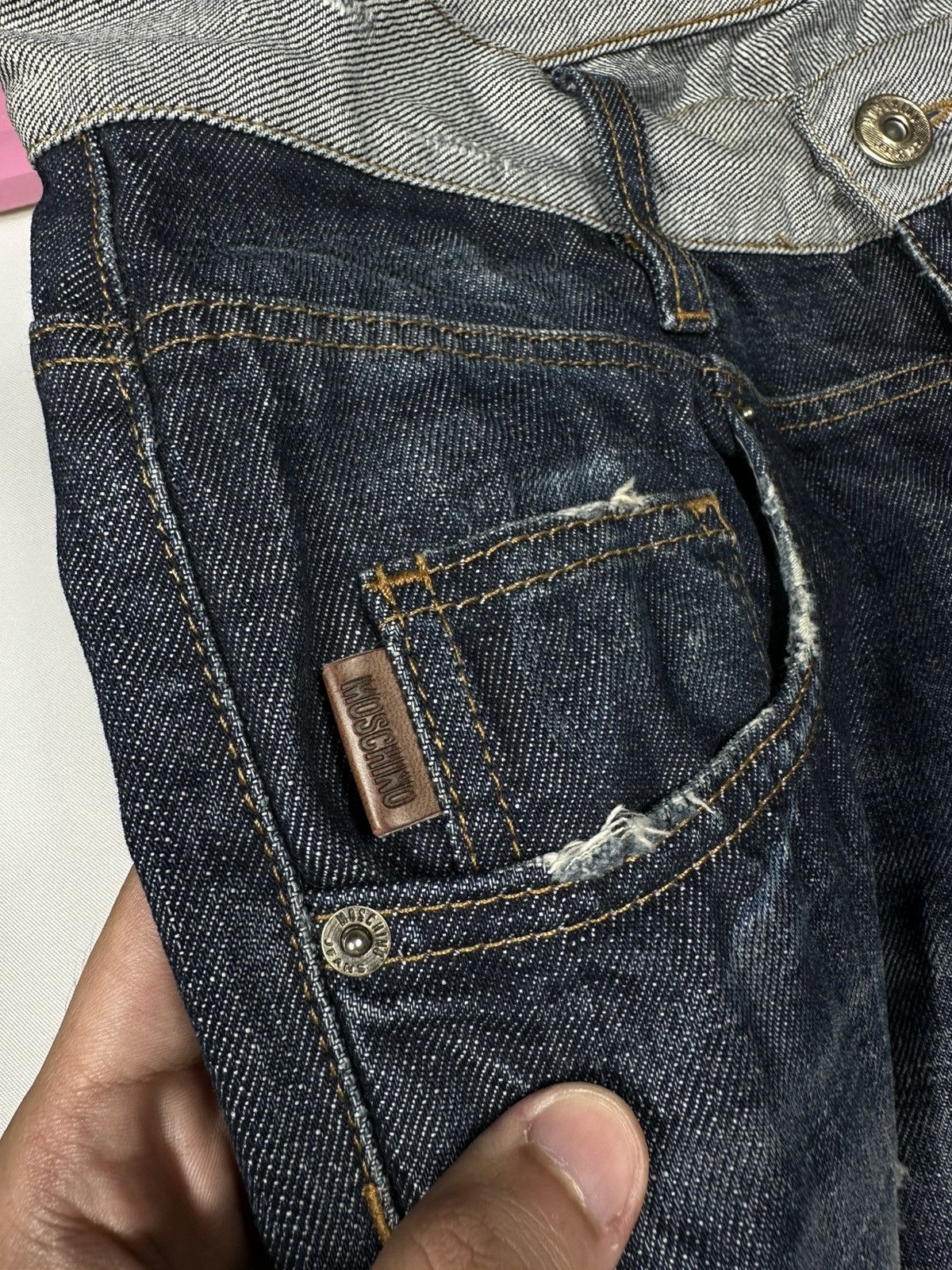 Moschino Moschino Denims Jeans Pants Denim Vintage Logo Distressed Size US 34 / EU 50 - 10 Thumbnail