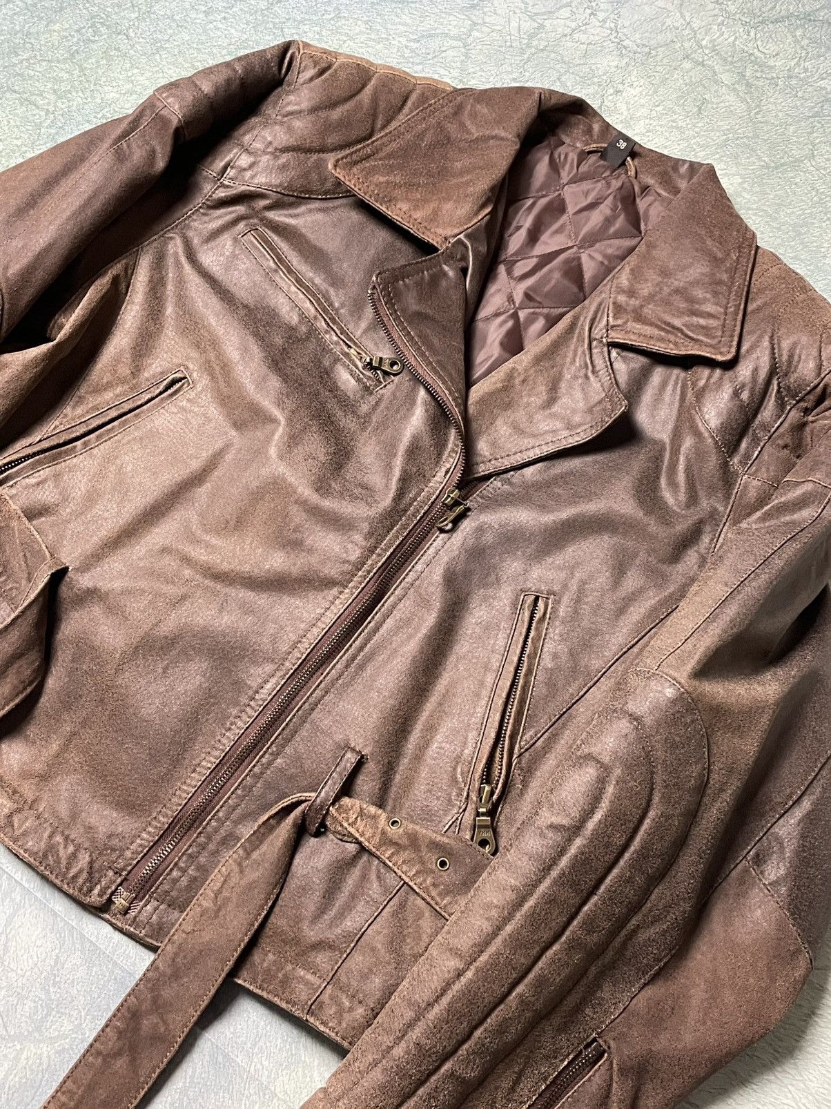 Designer × Vintage Forntline leather jacket vintage Size M / US 6-8 / IT 42-44 - 4 Thumbnail